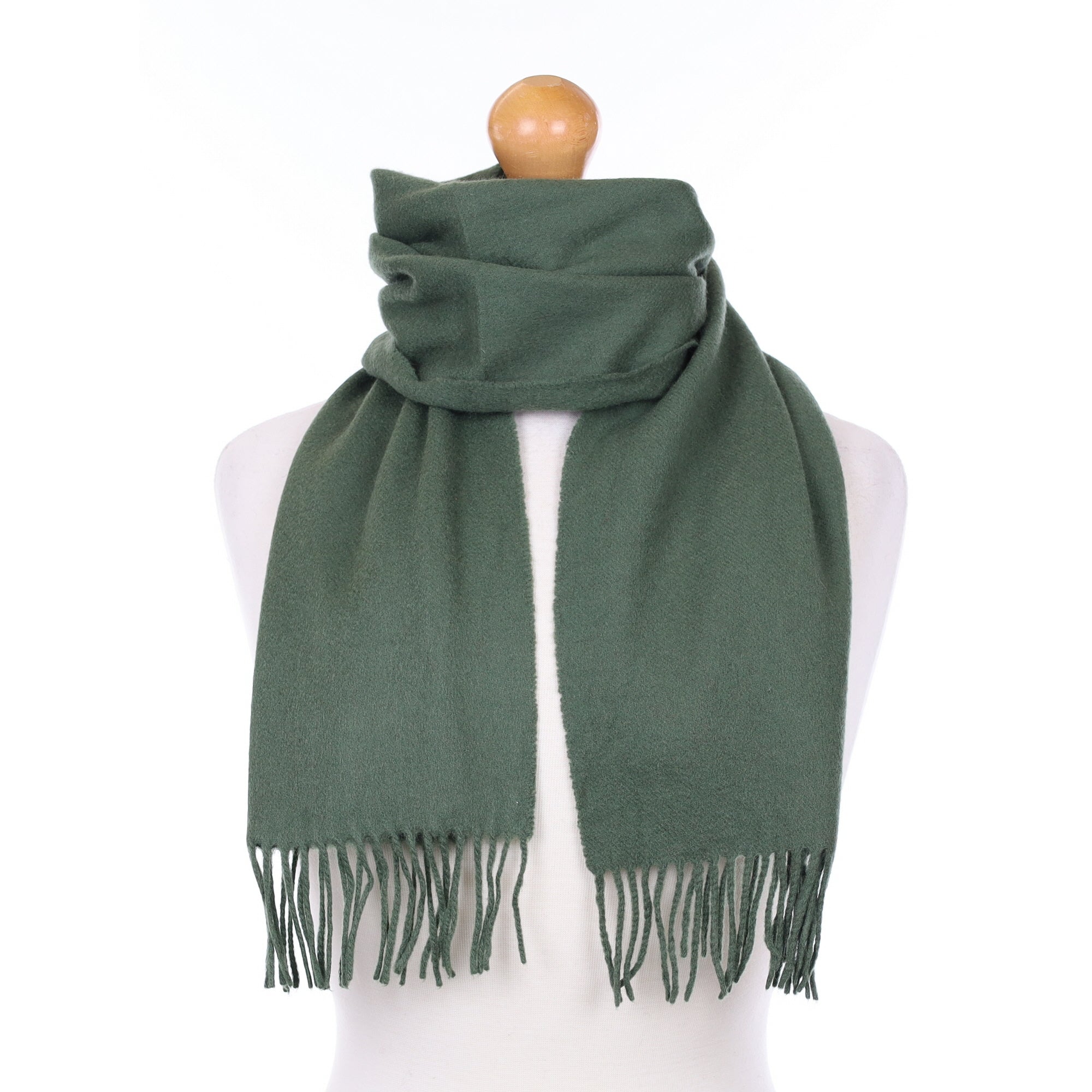 Hunter Green Cashmere Woven Scarf