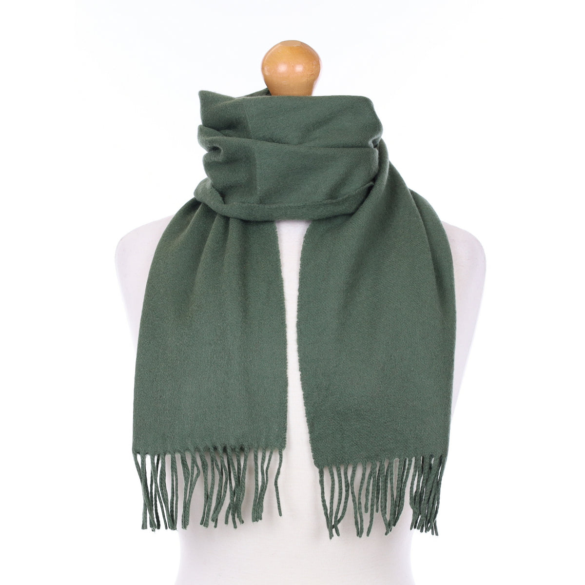 Hunter Green Cashmere Woven Scarf