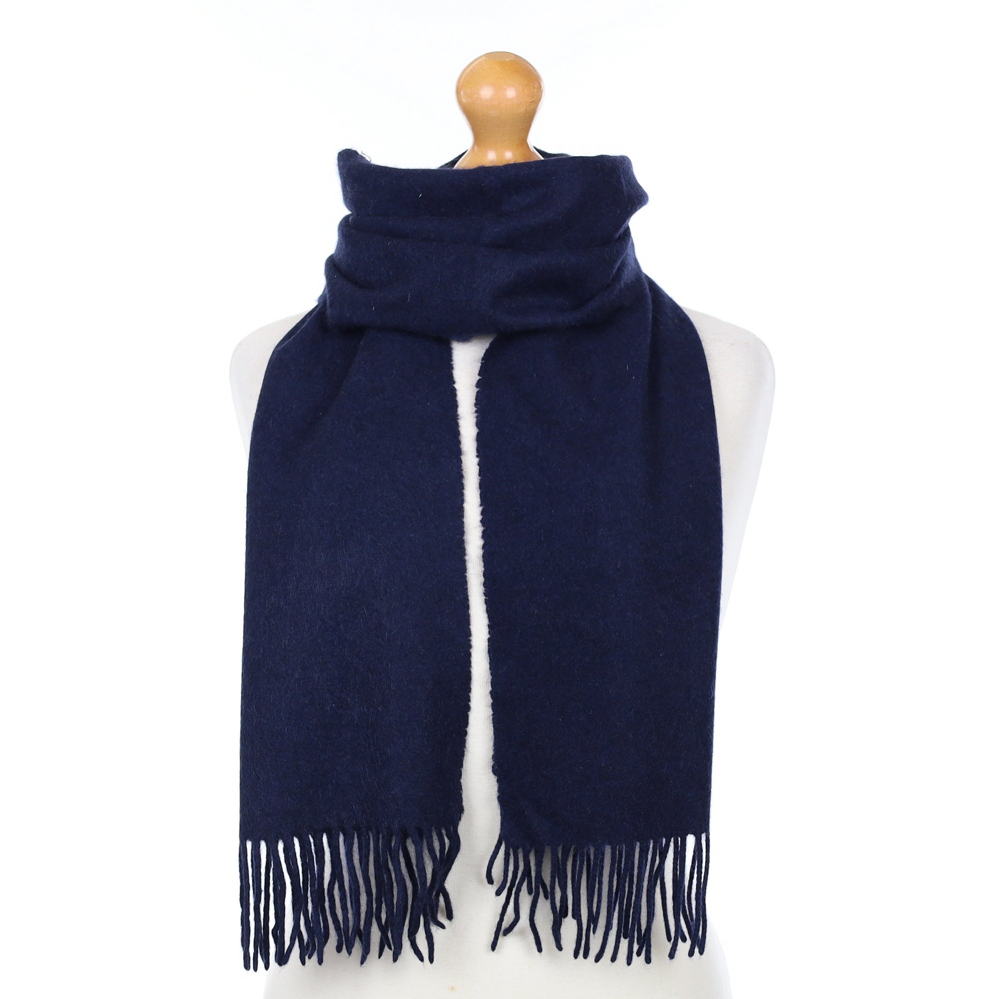 French Navy Cashmere Woven Scarf