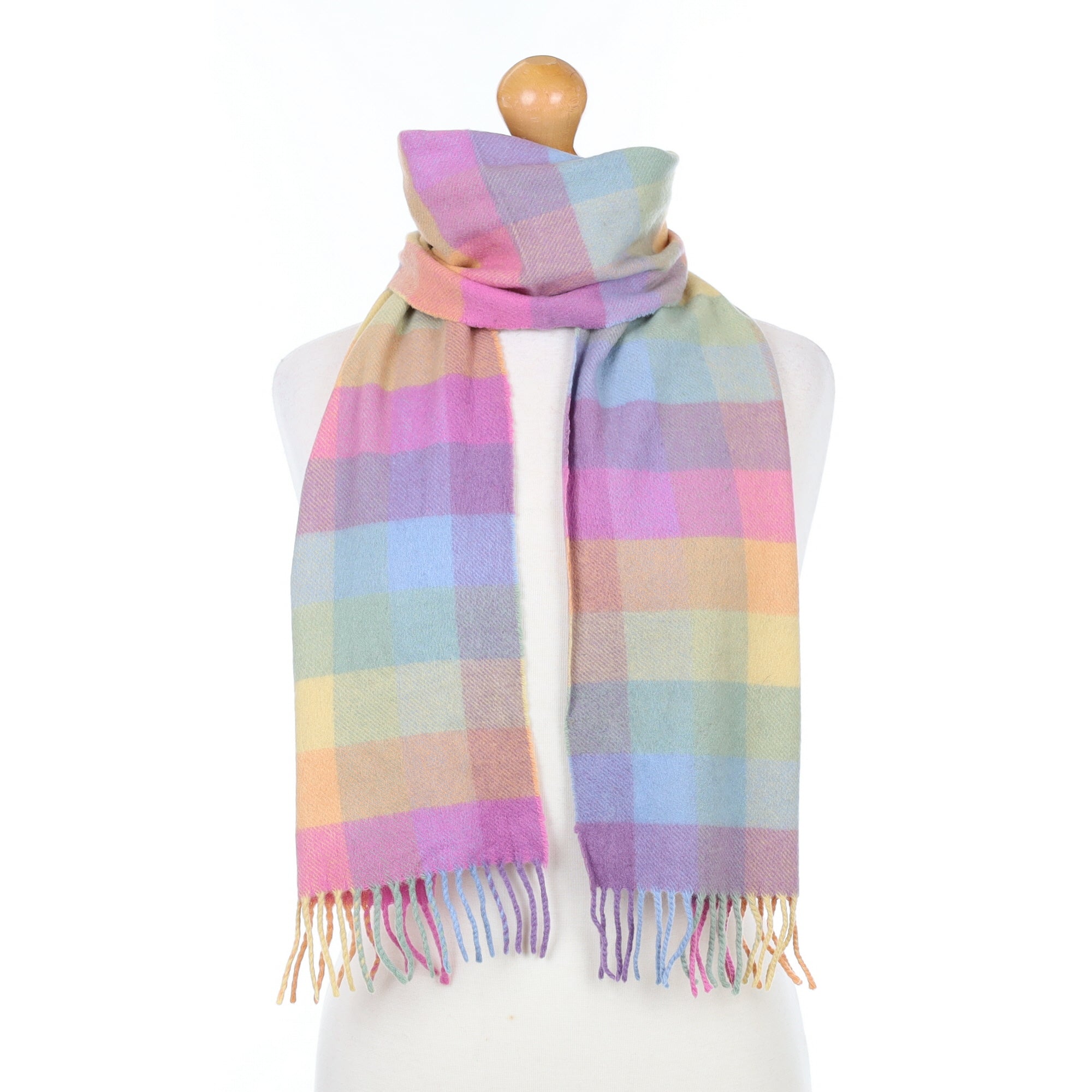 Scottish Candy Checked Cashmere Woven Scarf
