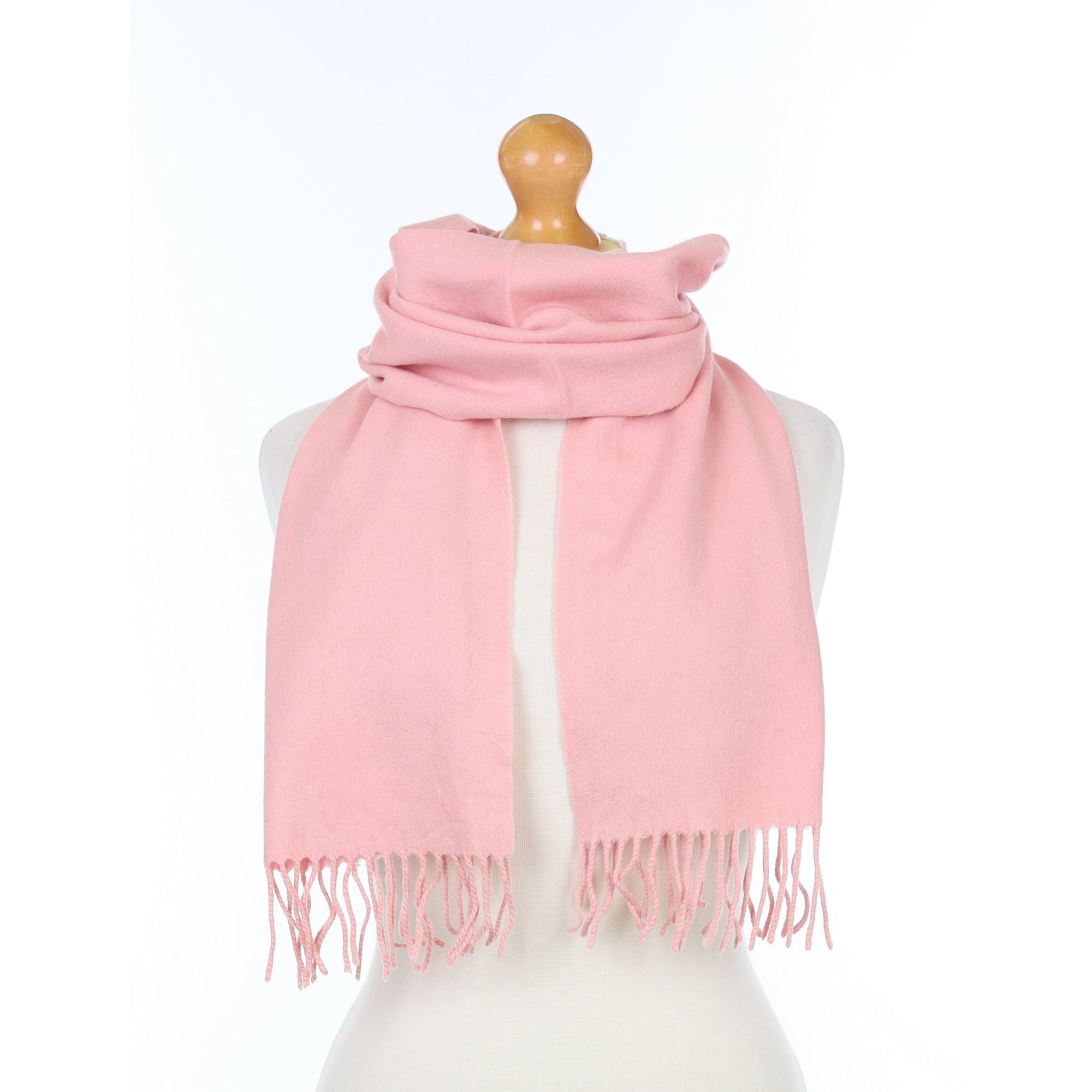 Blush Pink Cashmere Woven Scarf