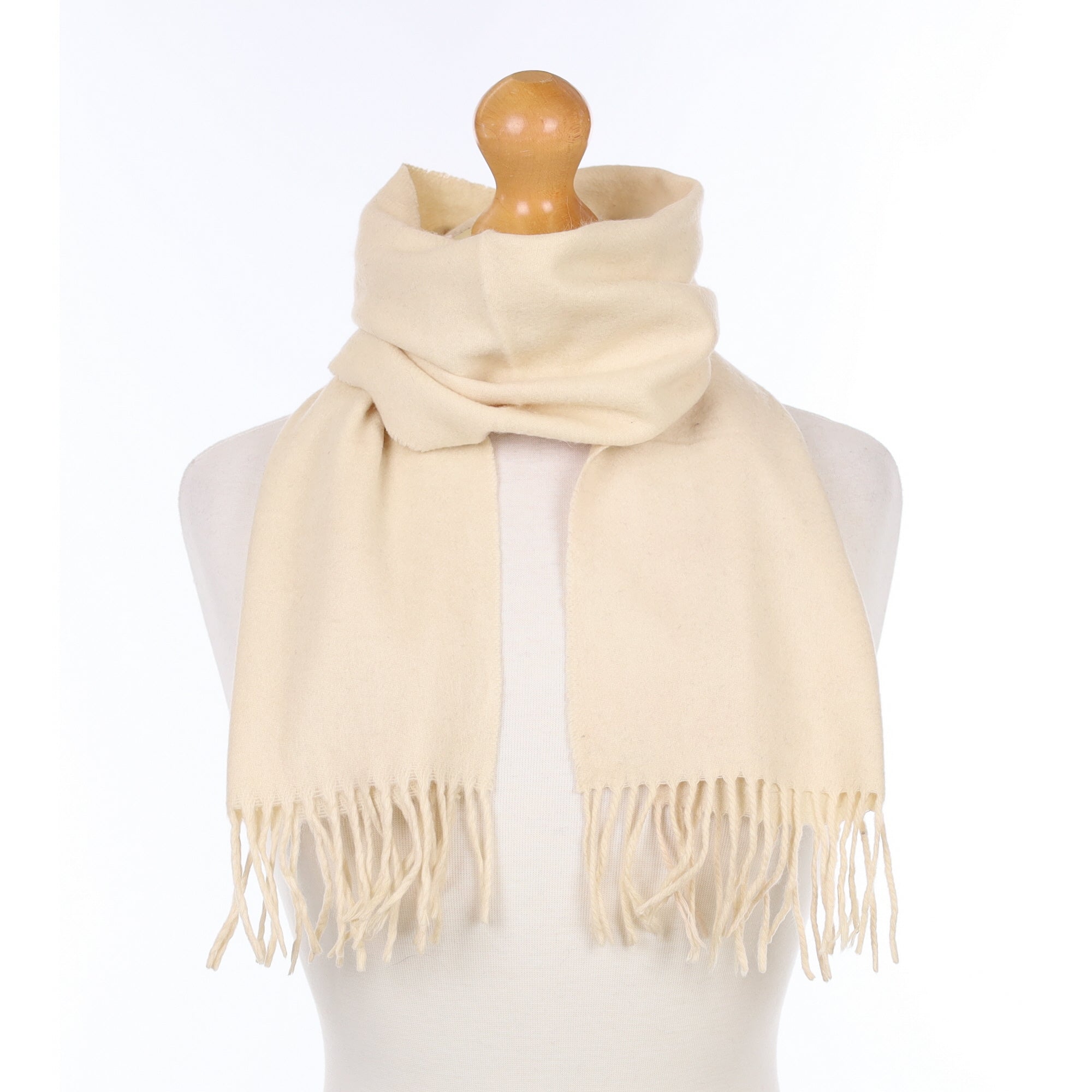 Antique Cream Cashmere Woven Scarf