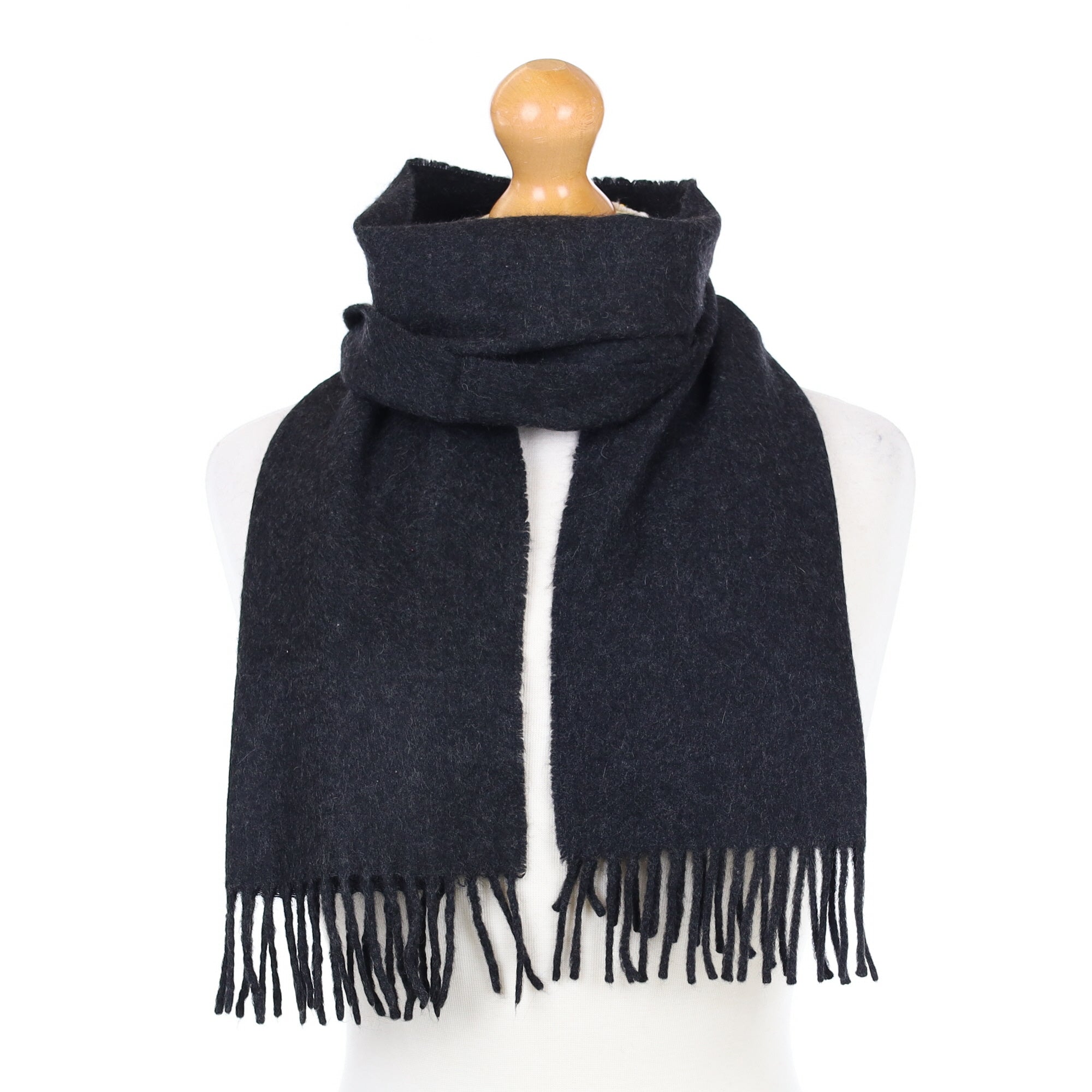 Graphite Grey Cashmere Woven Scarf