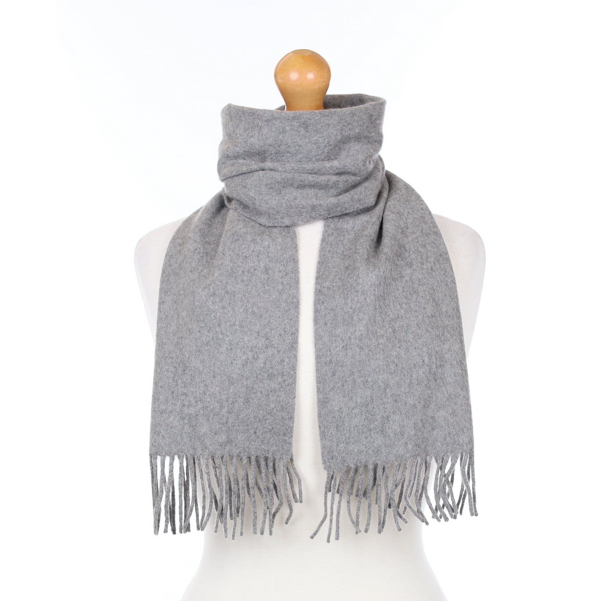 Ash Grey Cashmere Woven Scarf