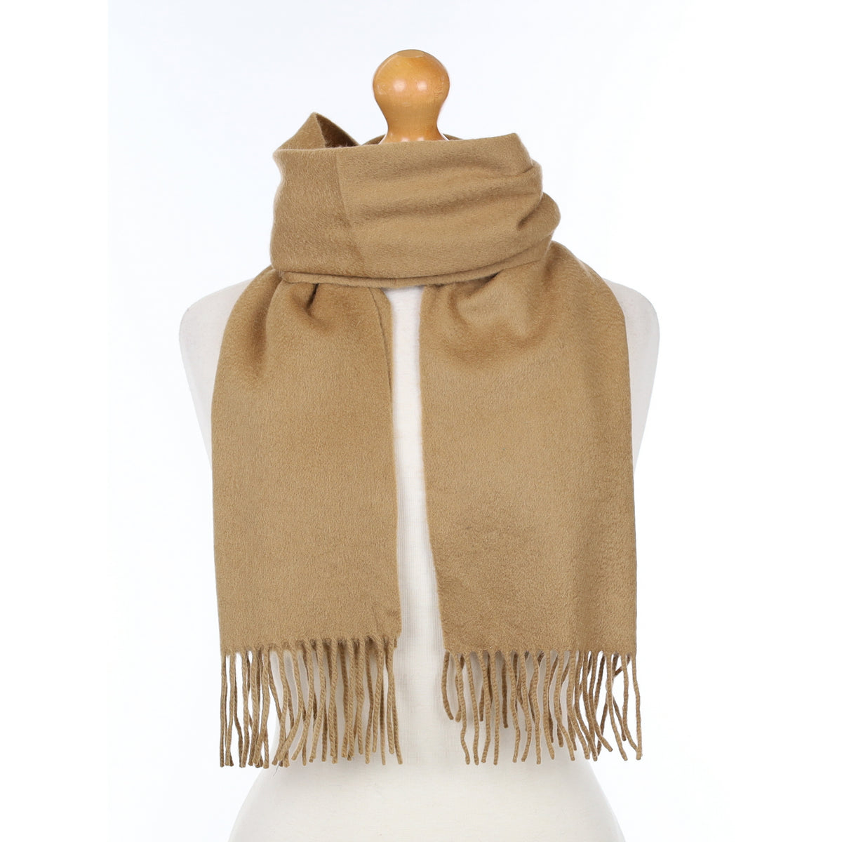 Toffee Brown Cashmere Woven Scarf