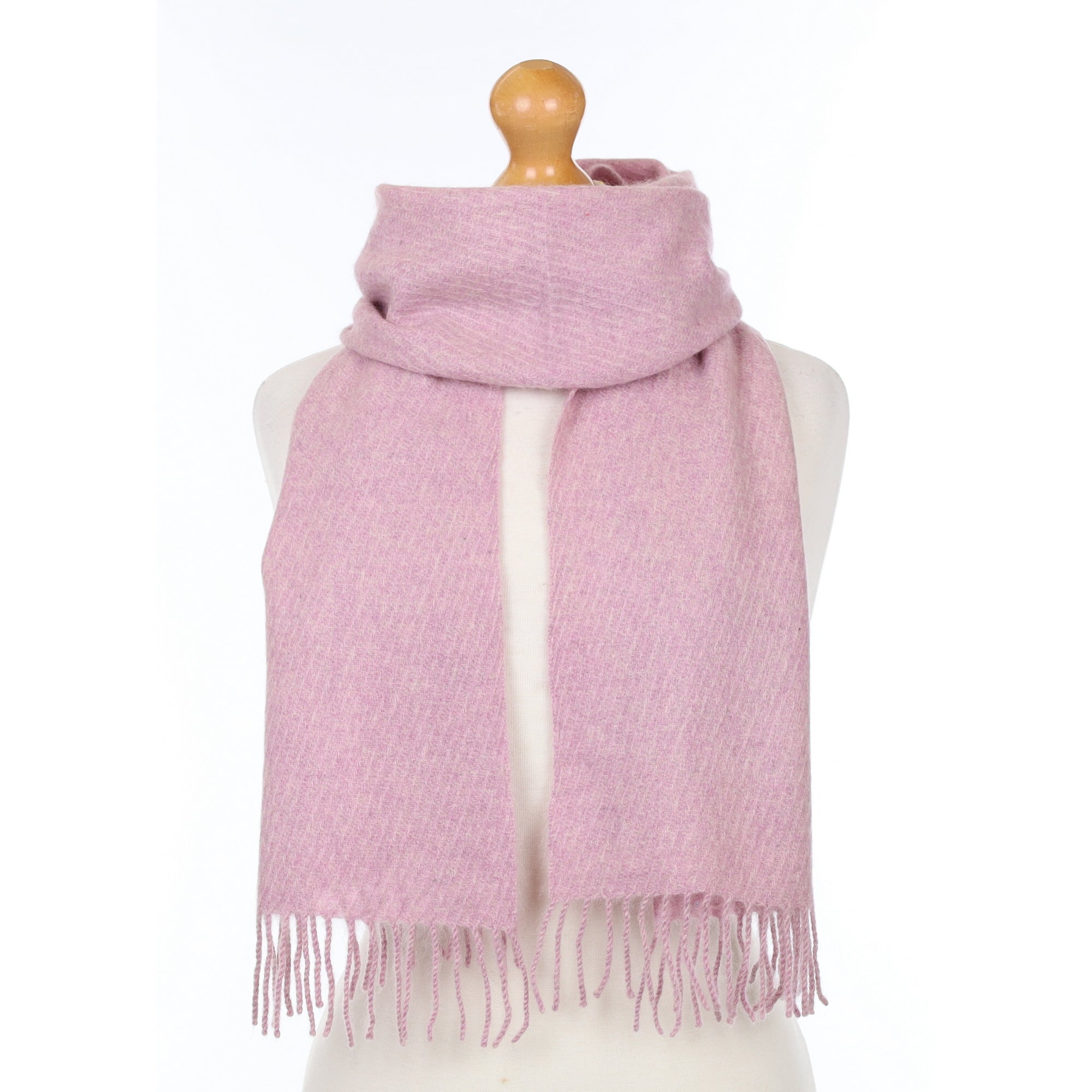 Mauve Purple Textured Cashmere Woven Scarf
