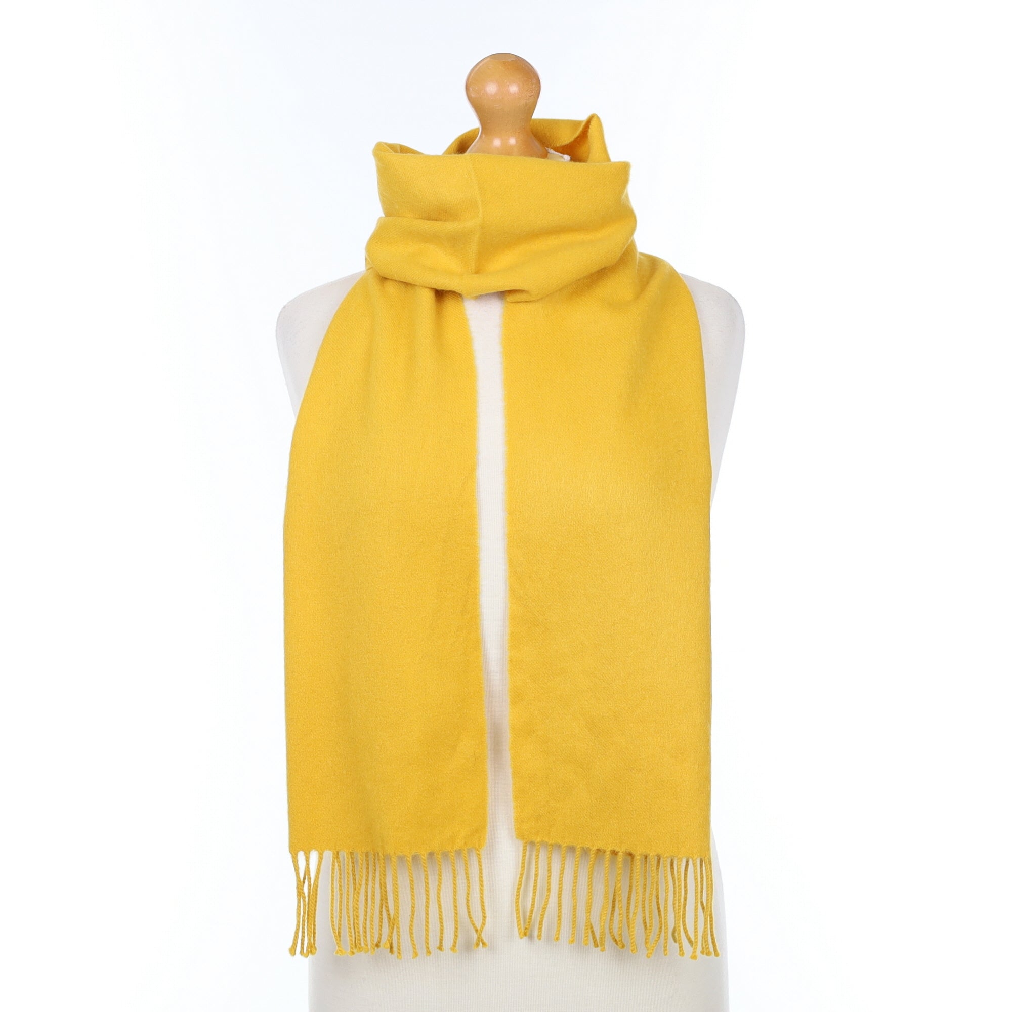 Mustard Yellow Cashmere Woven Scarf