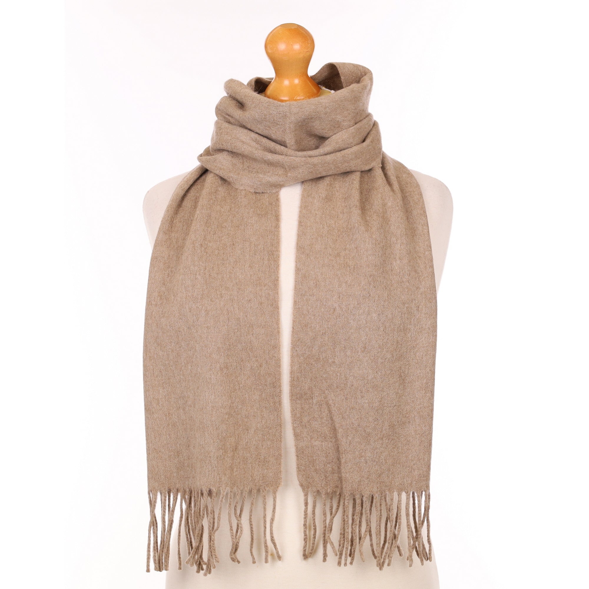 Mocha Brown Cashmere Woven Scarf
