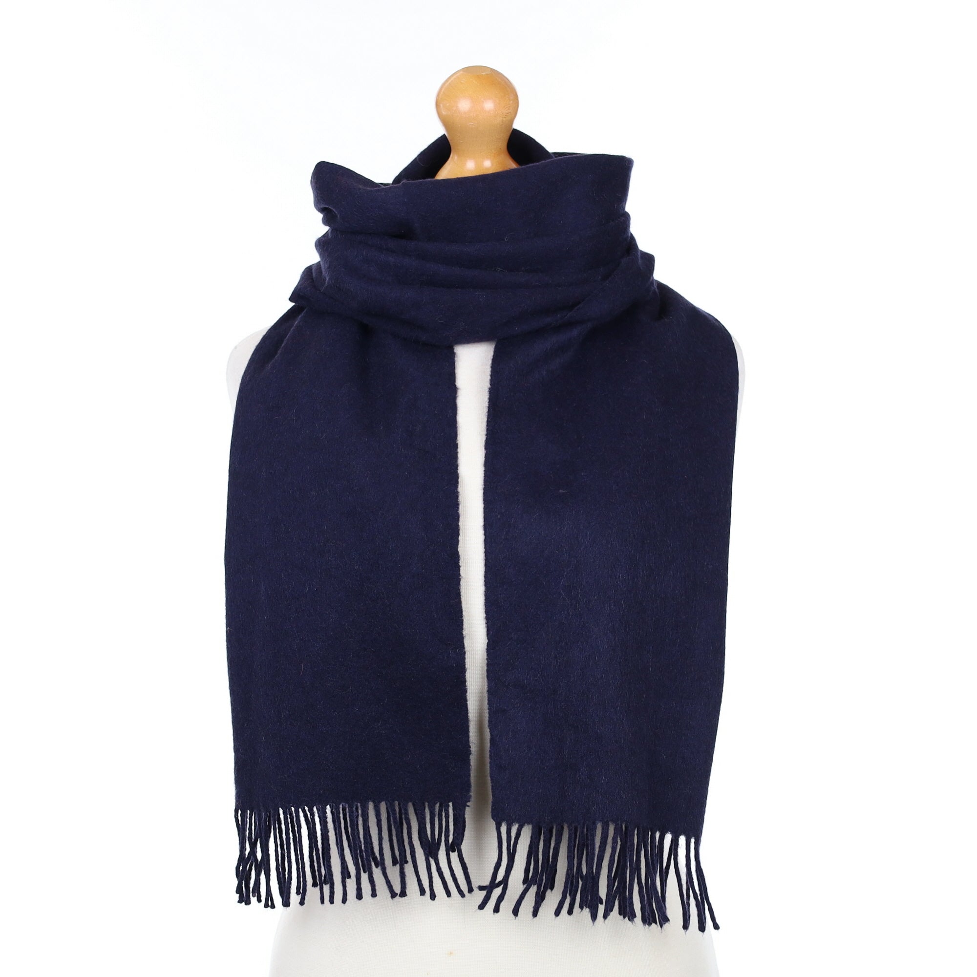 Dark Navy Cashmere Woven Scarf