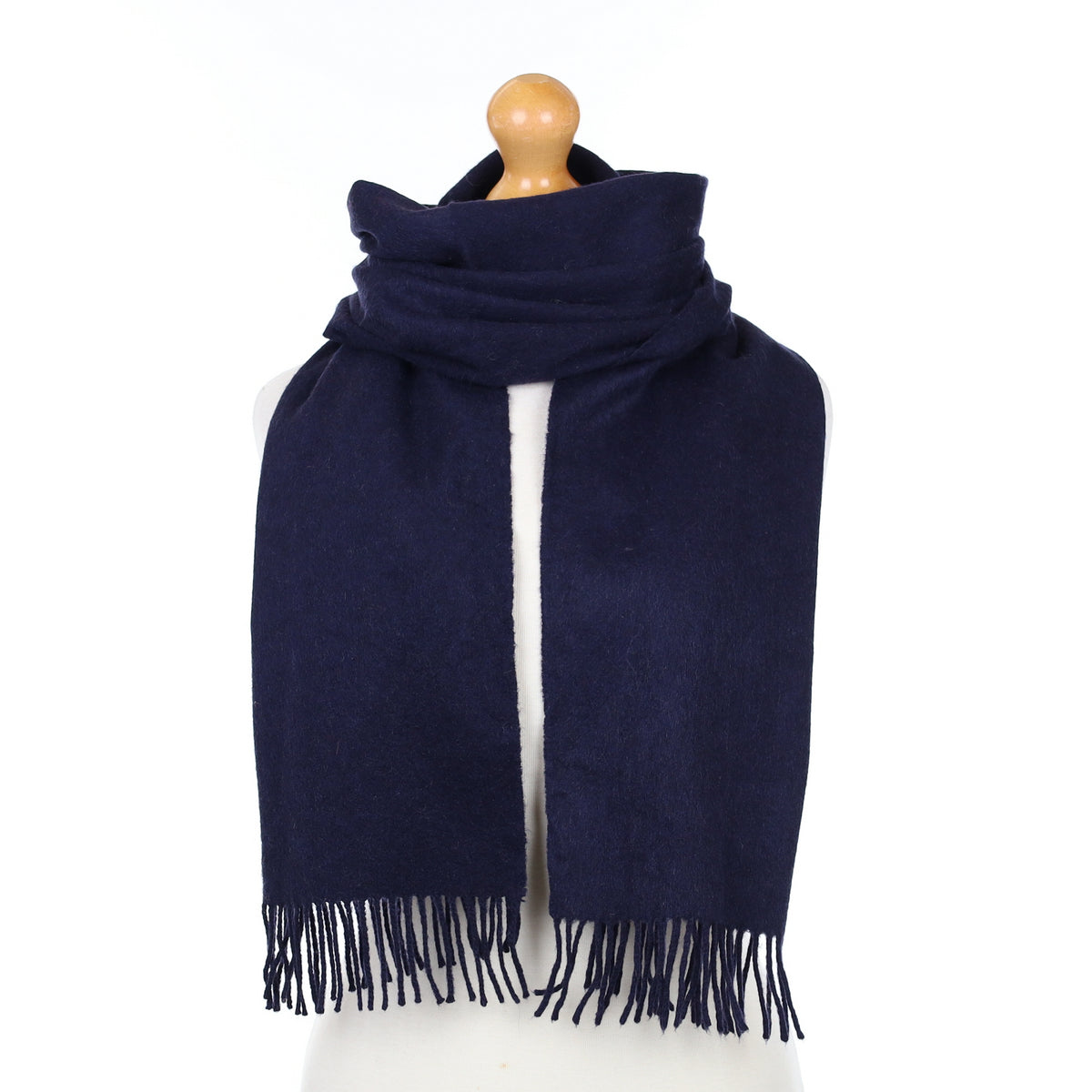 Dark Navy Cashmere Woven Scarf