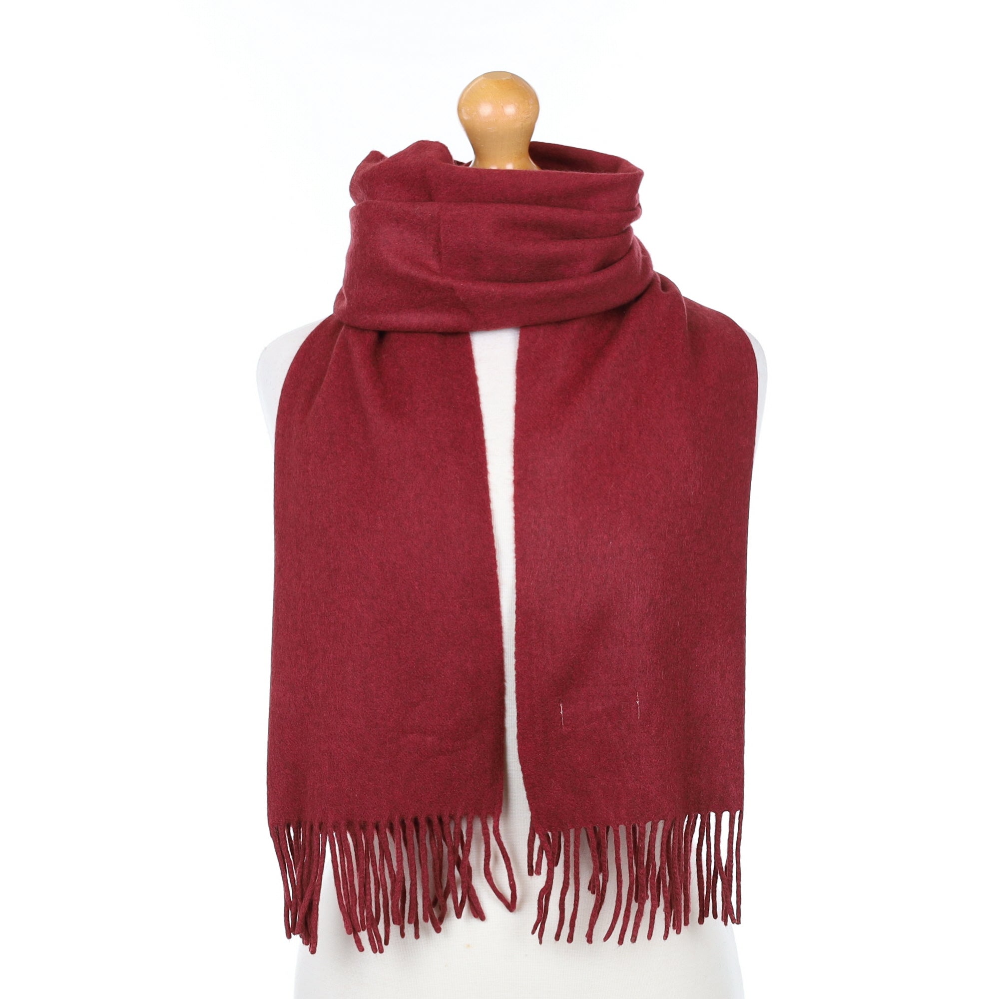 Brick Red Cashmere Woven Scarf