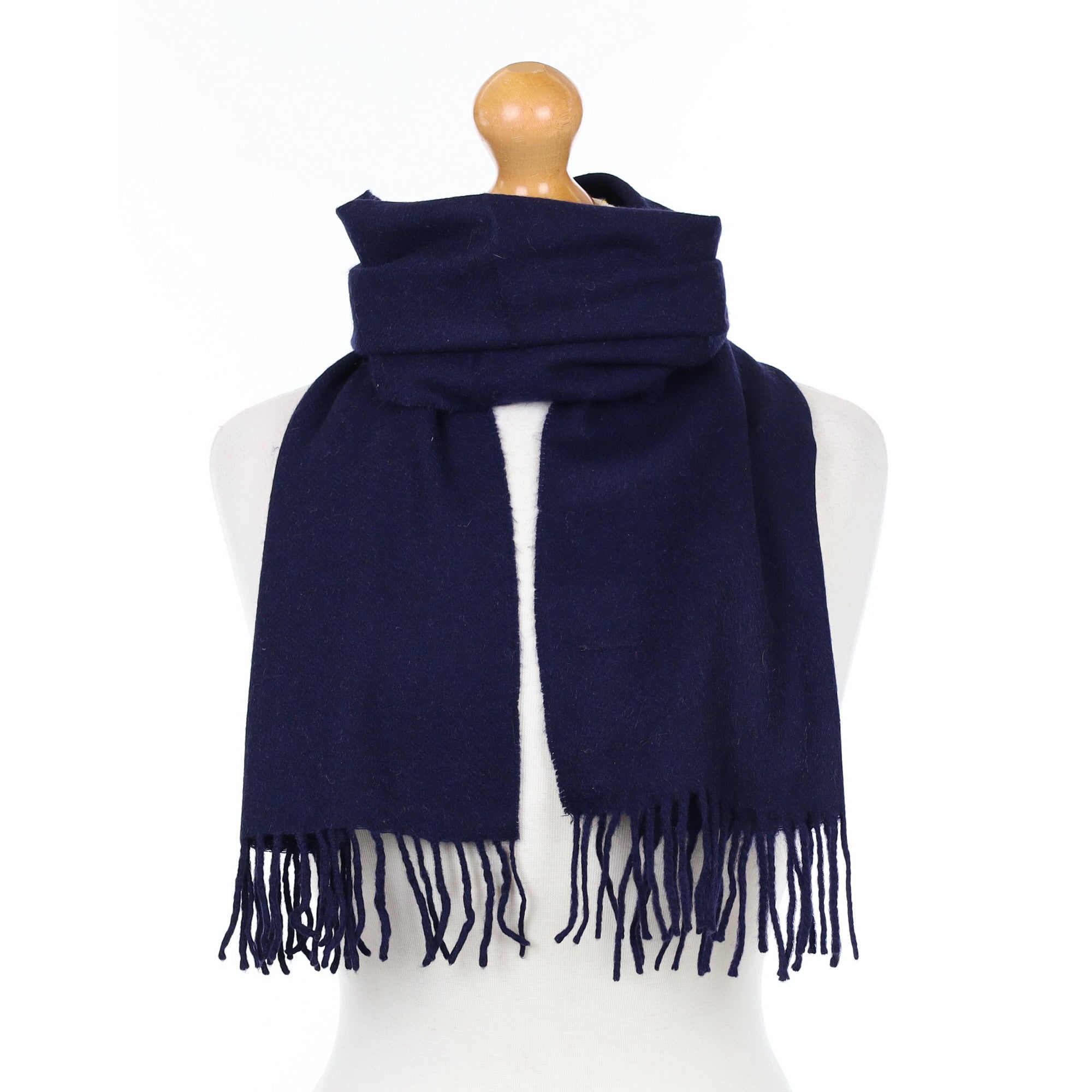 Dark Navy Cashmere Woven Scarf