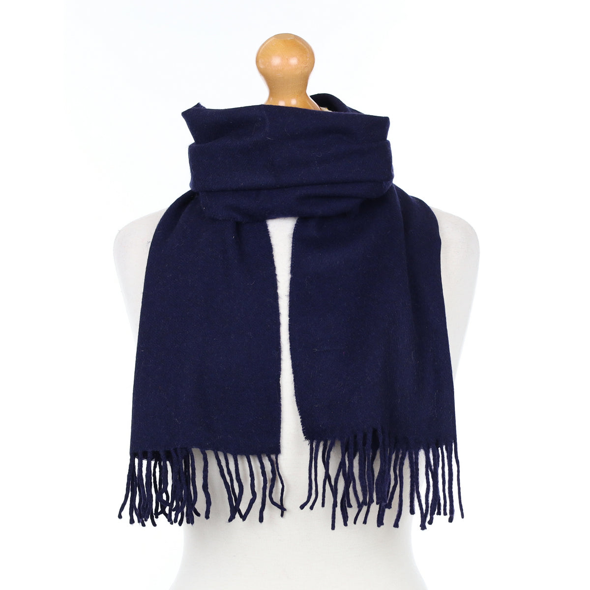 Dark Navy Cashmere Woven Scarf