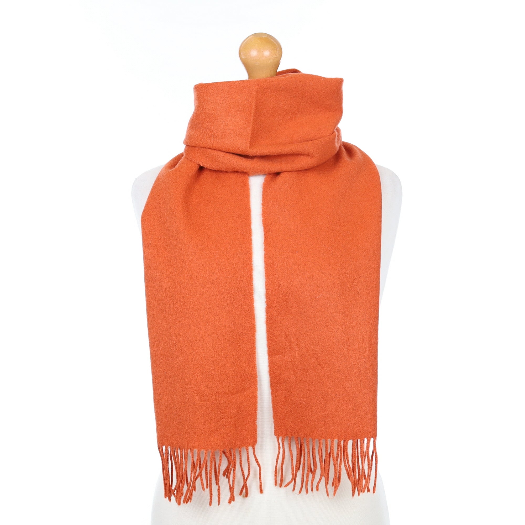 Sienna Orange Cashmere Woven Scarf