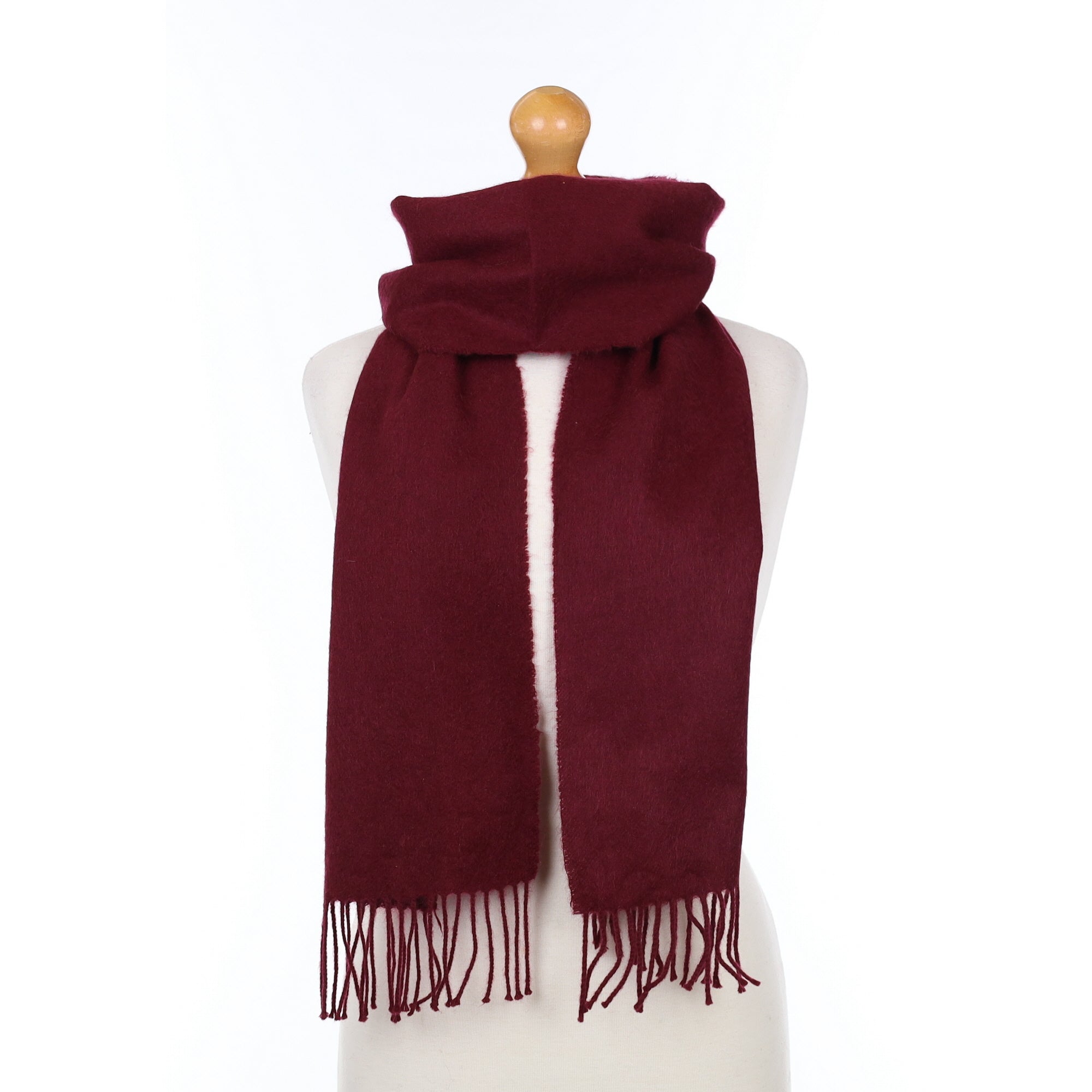 Port Red Cashmere Woven Scarf