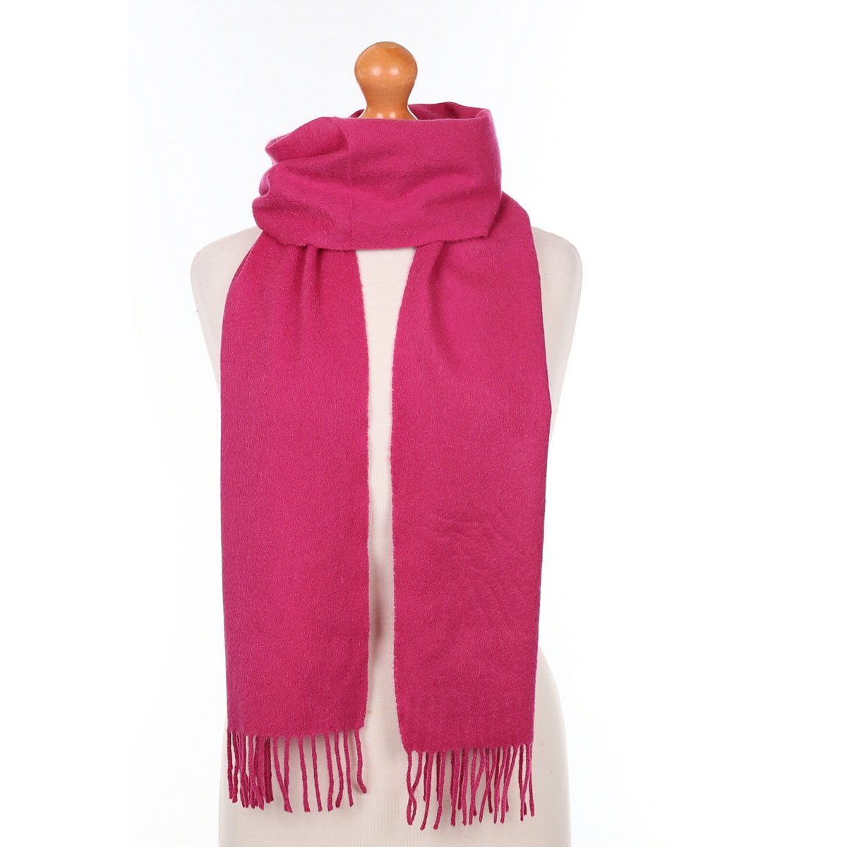 Raspberry Pink Cashmere Woven Scarf