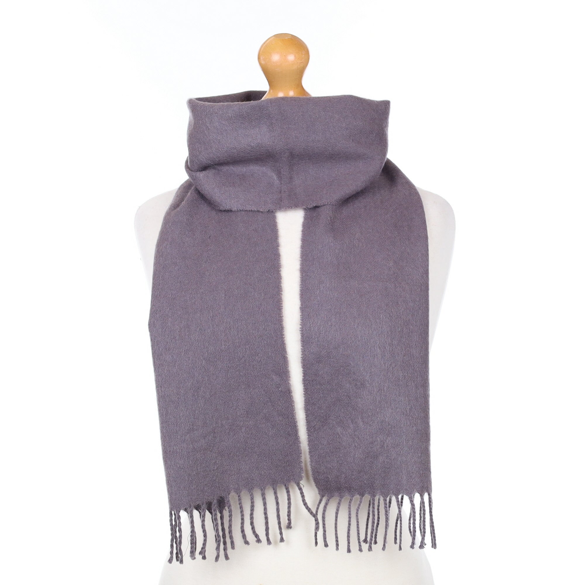 Thistle Grey Cashmere Woven Scarf