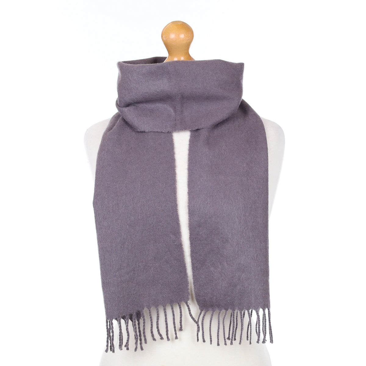 Thistle Grey Cashmere Woven Scarf