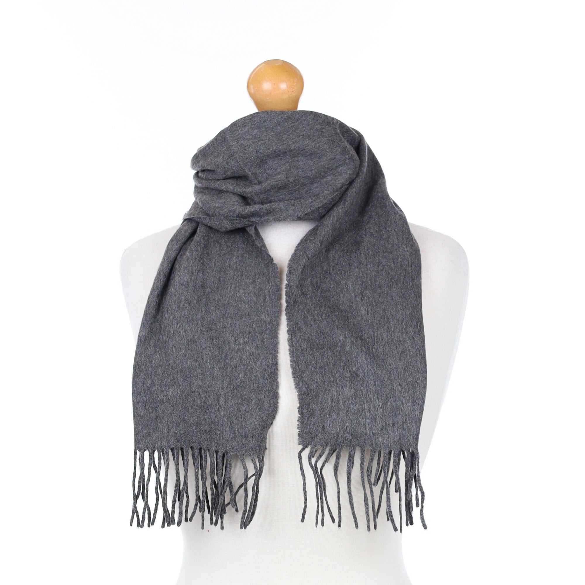 Slate Grey Cashmere Woven Scarf