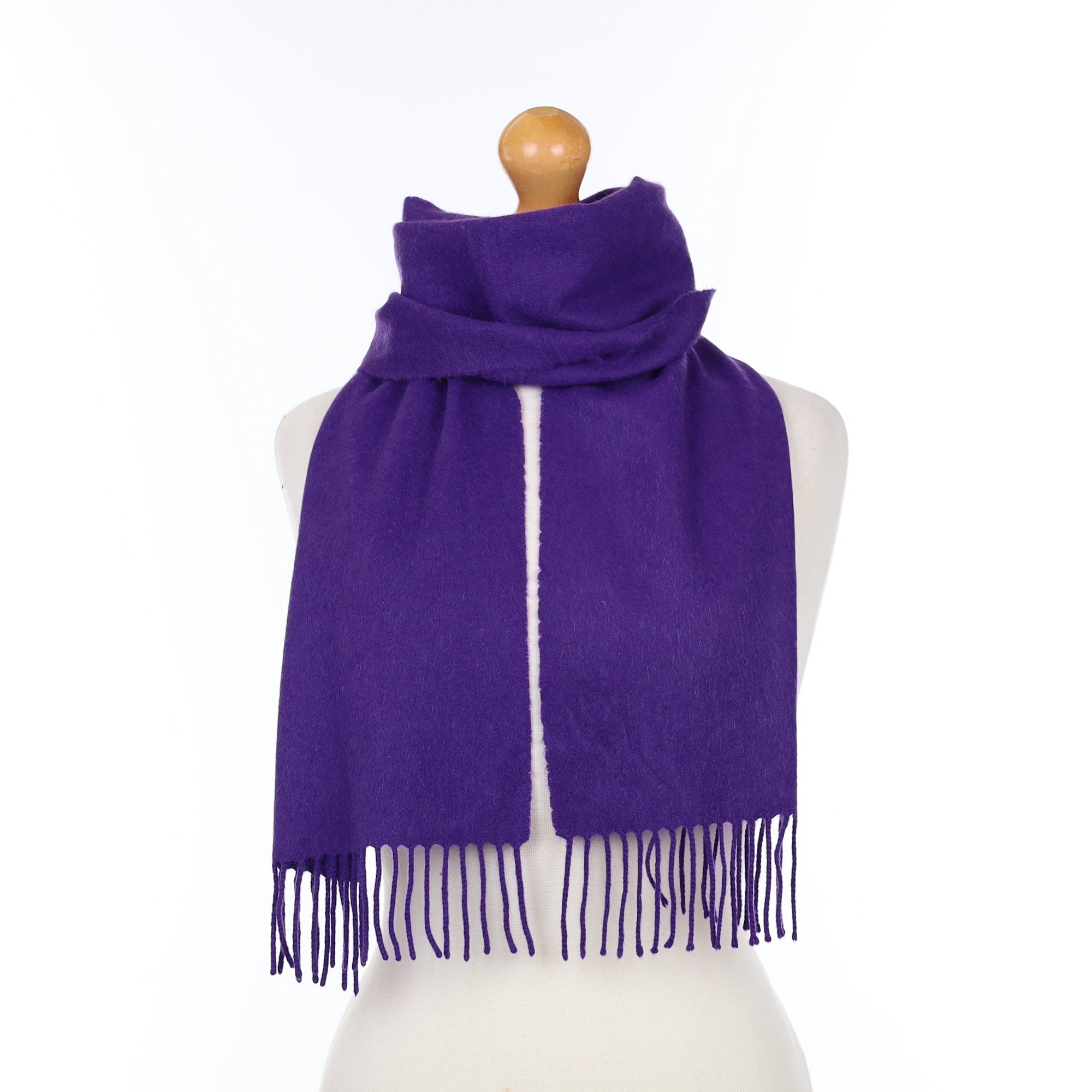 Regal Purple Cashmere Woven Scarf
