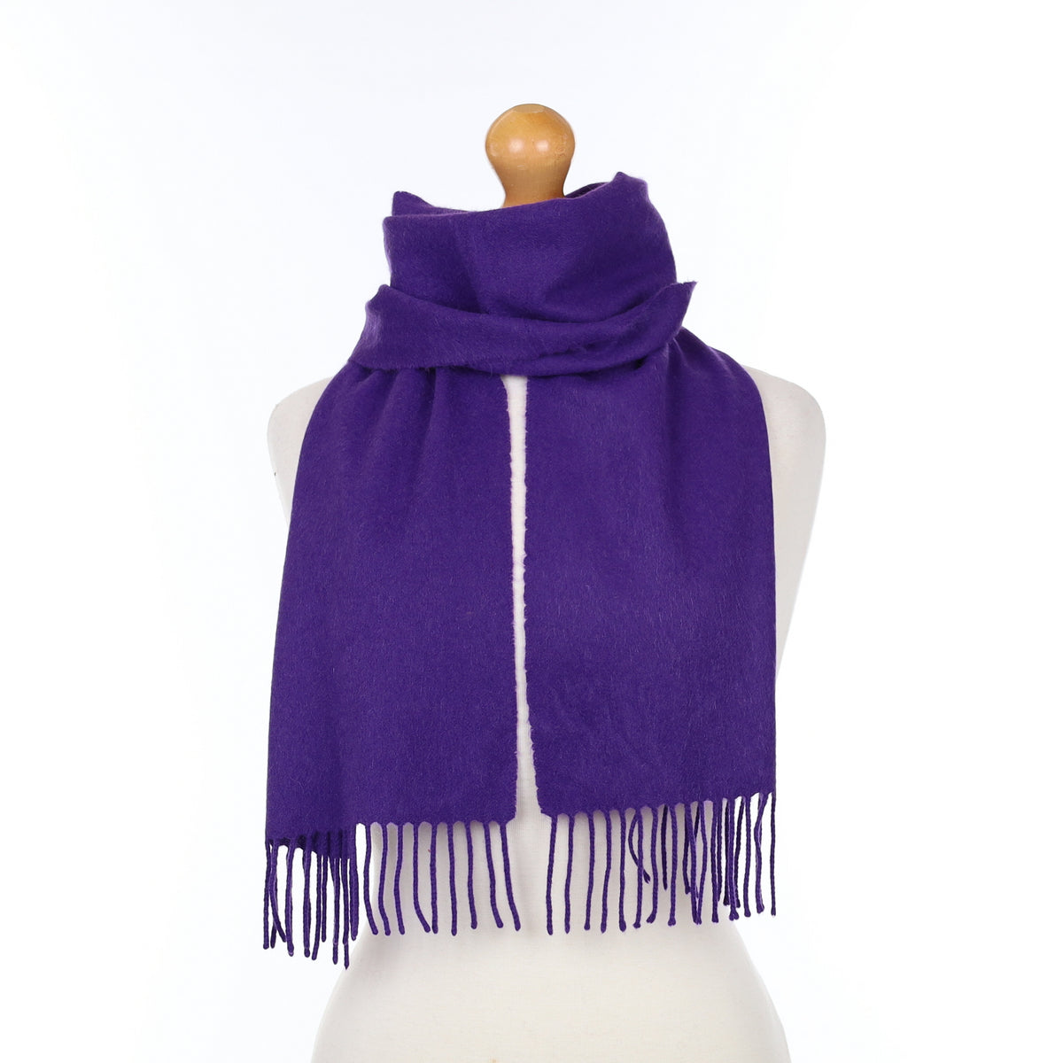 Regal Purple Cashmere Woven Scarf