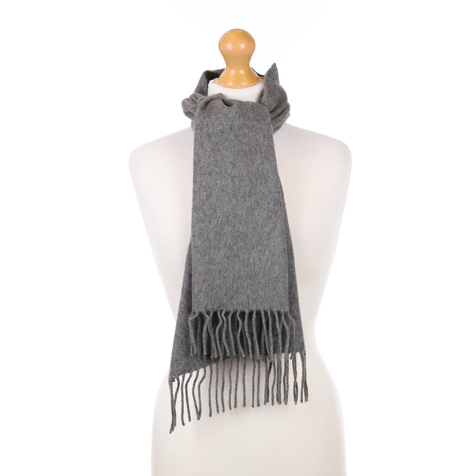 Slate Grey Cashmere Woven Scarf