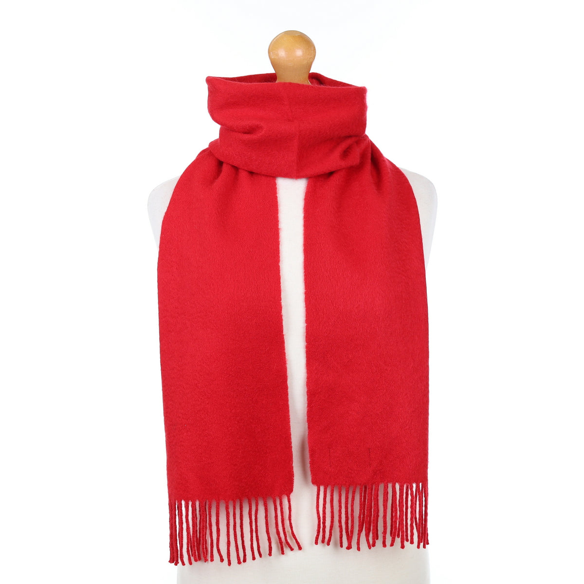 Scarlet Red Cashmere Woven Scarf