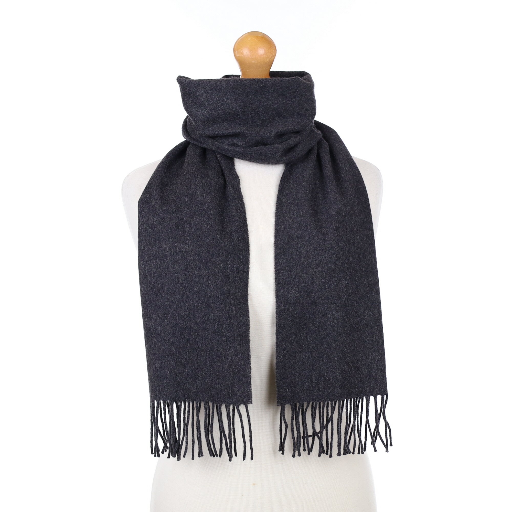 Slate Grey Cashmere Woven Scarf