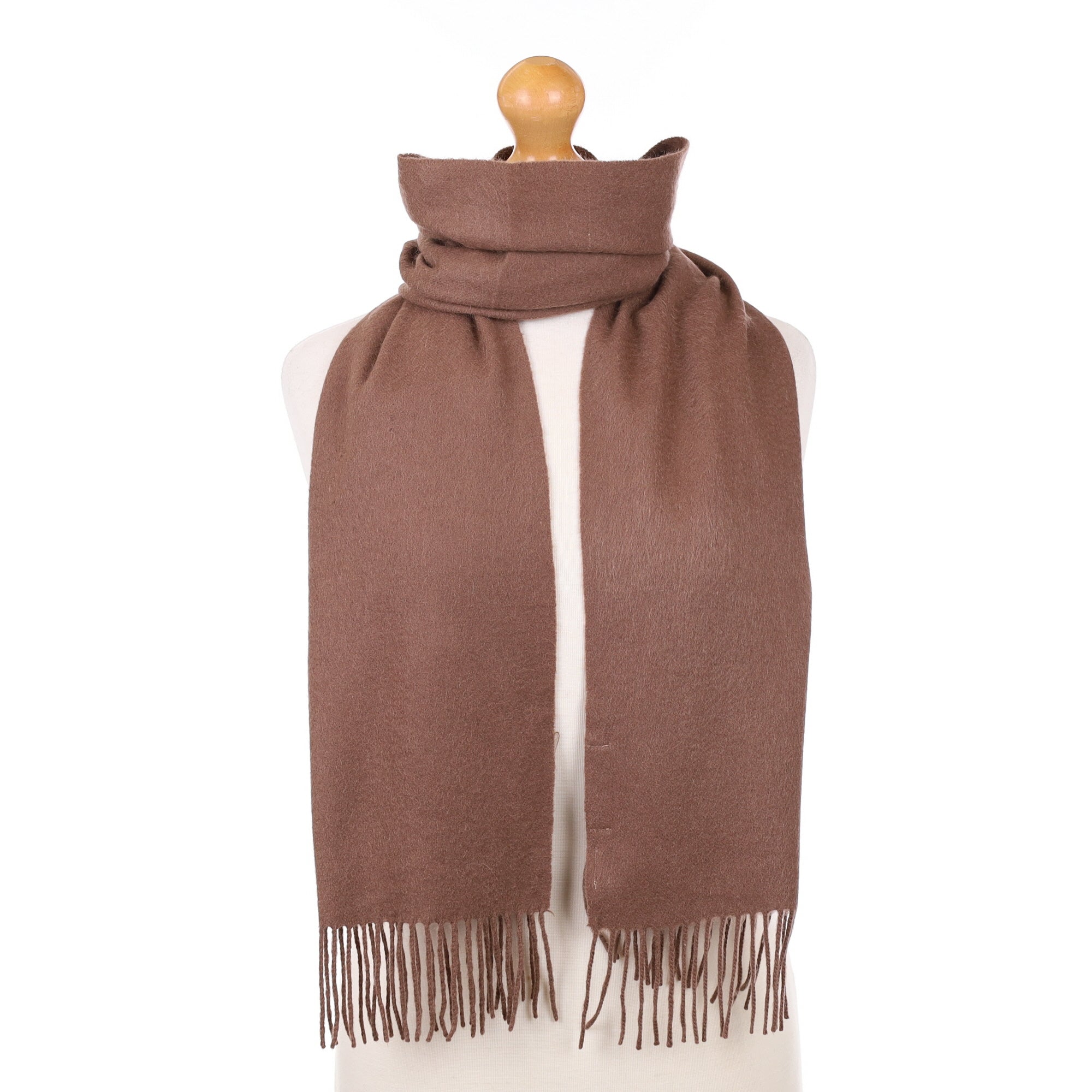 Coffee Brown Cashmere Woven Scarf