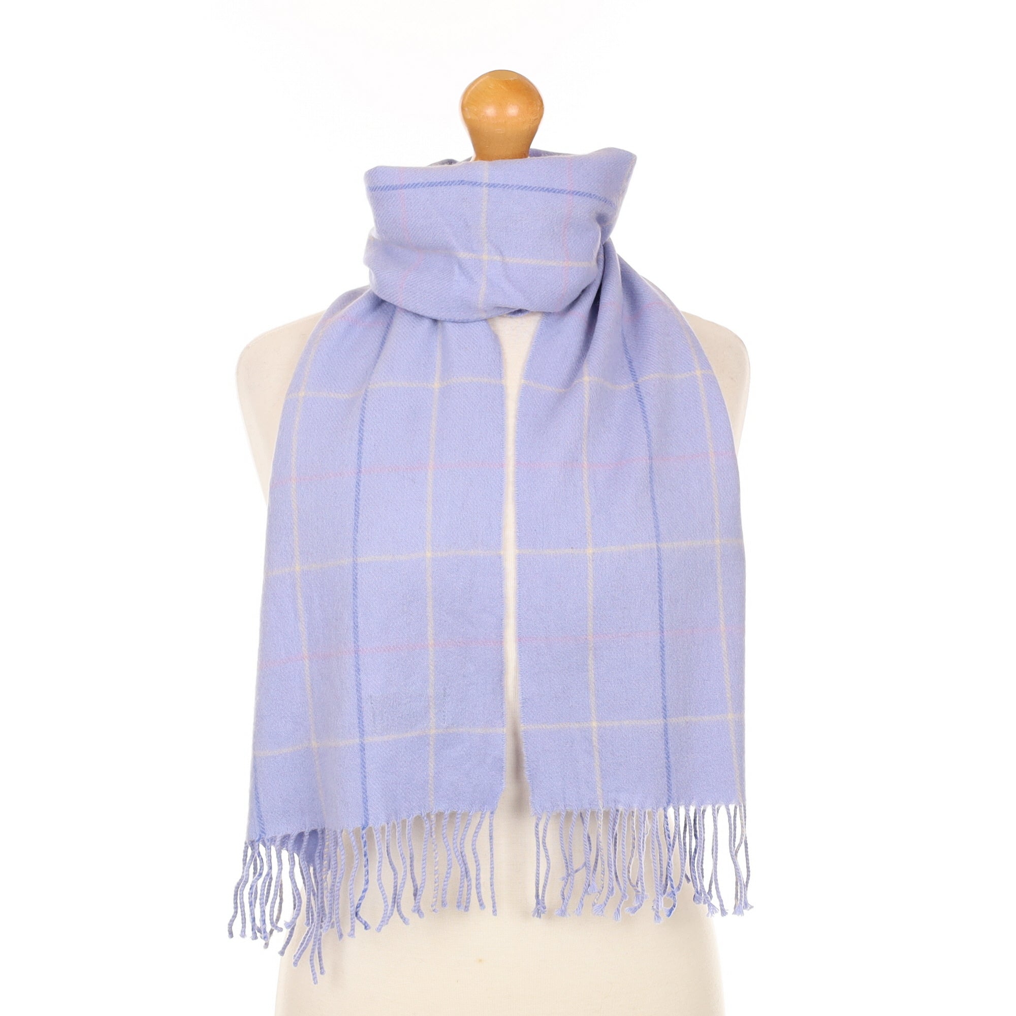 Bluebell Checked Cashmere Woven Scarf