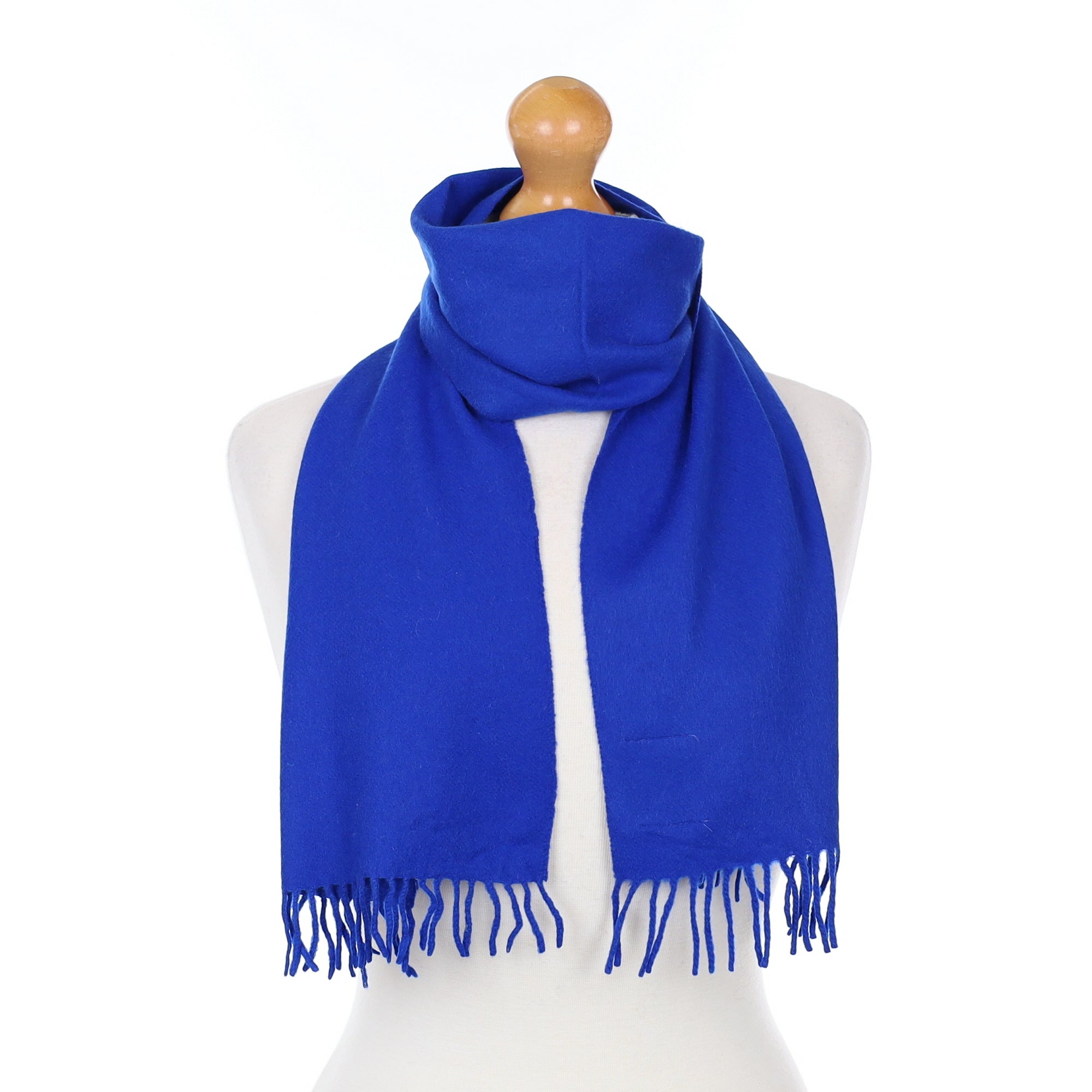 Electric Blue Cashmere Woven Scarf