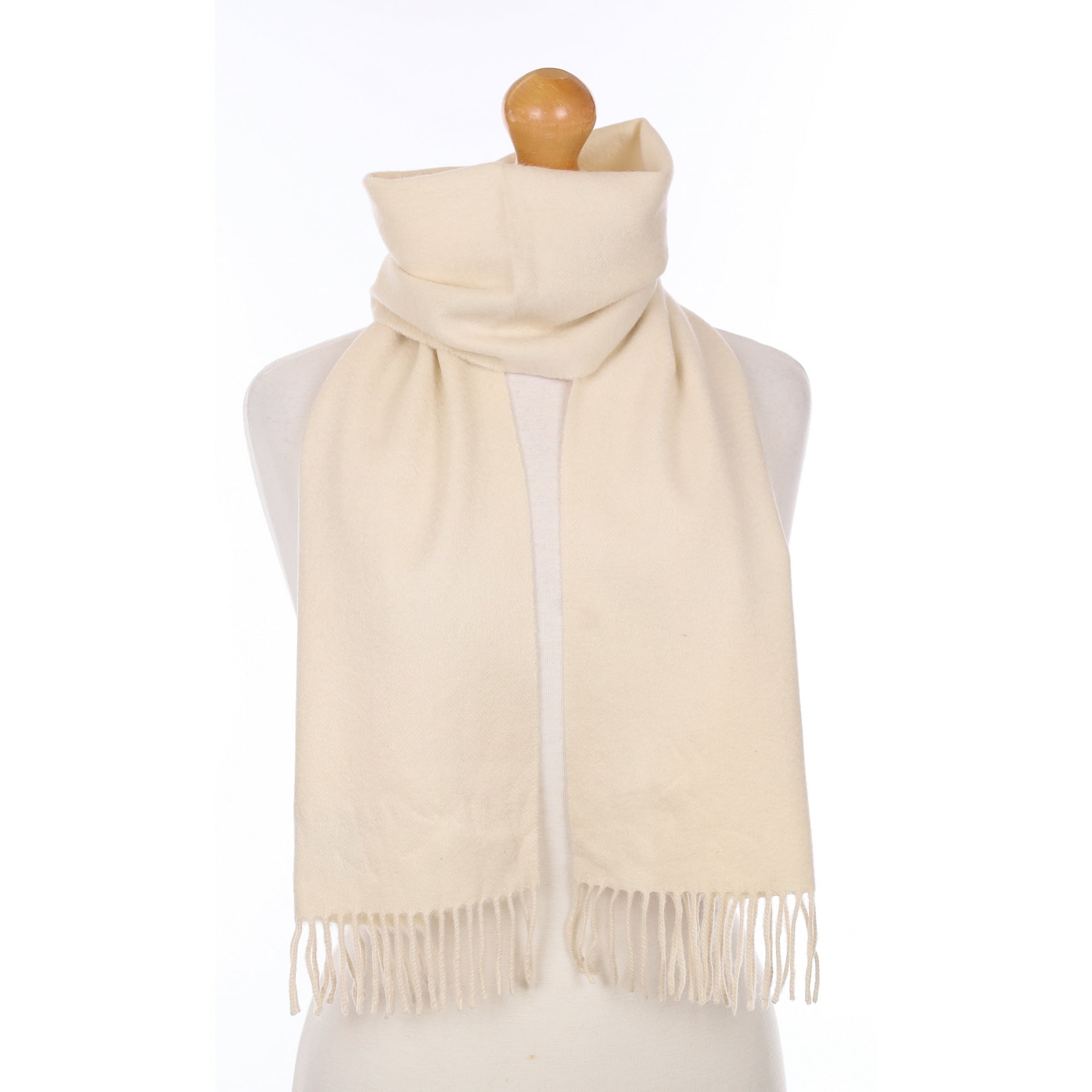 Cream Cashmere Woven Scarf