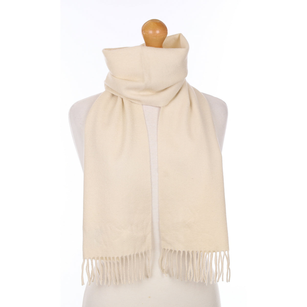 Cream Cashmere Woven Scarf