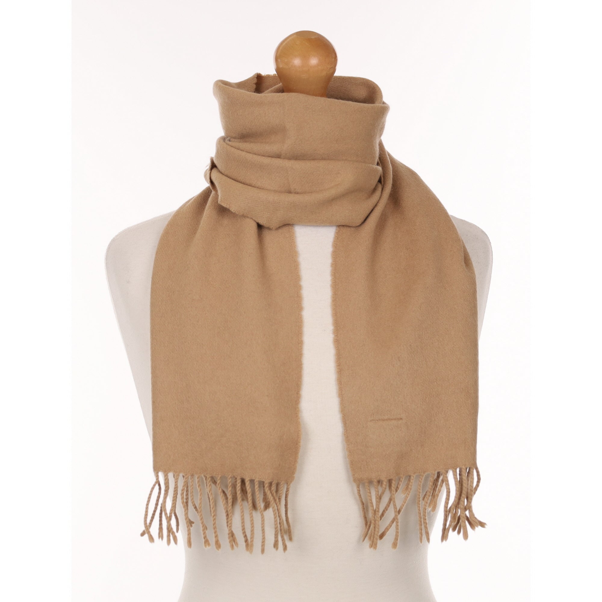 Raw Silk Brown Cashmere Woven Scarf