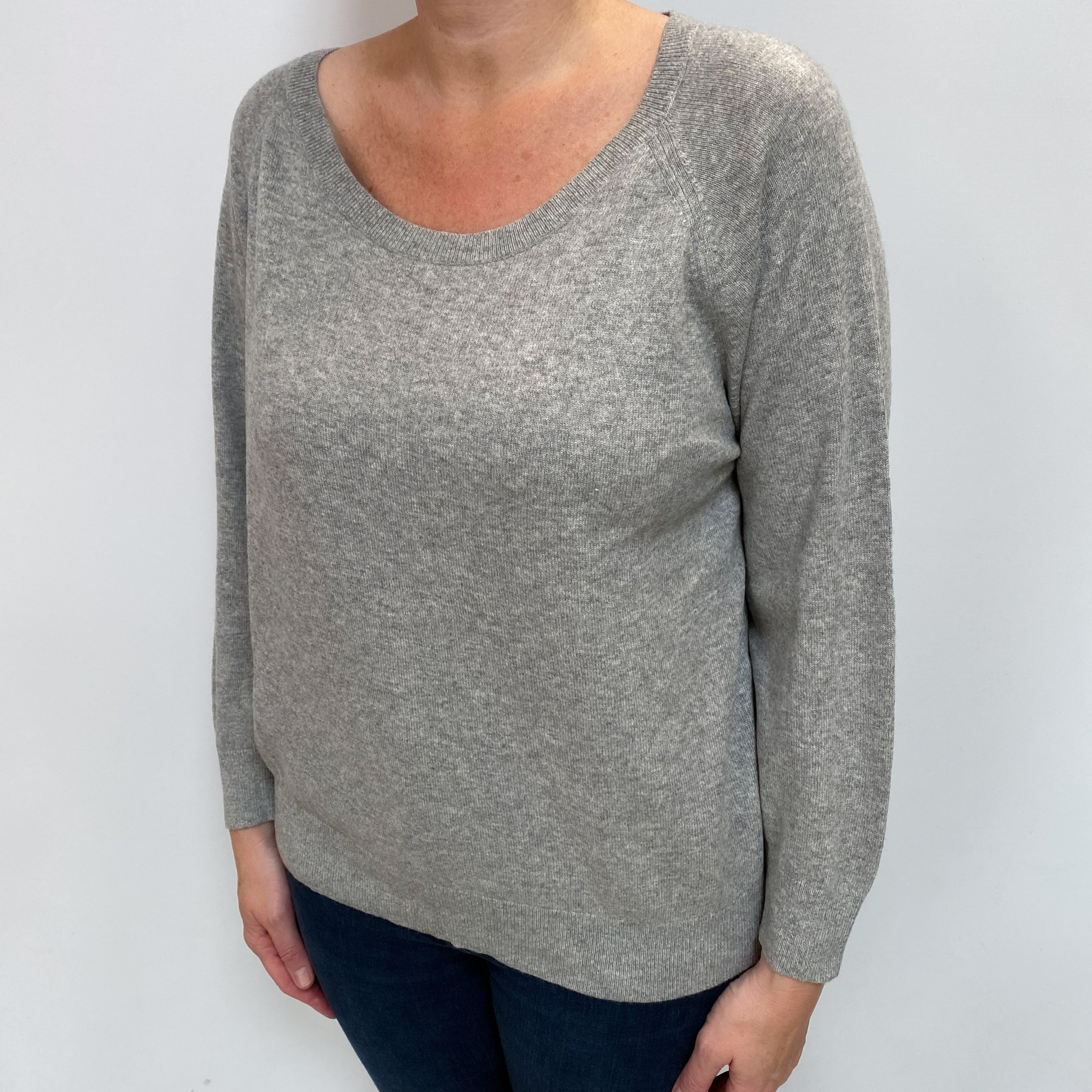 Everlane Smoke Grey Cashmere Scoop Neck Jumper Large
