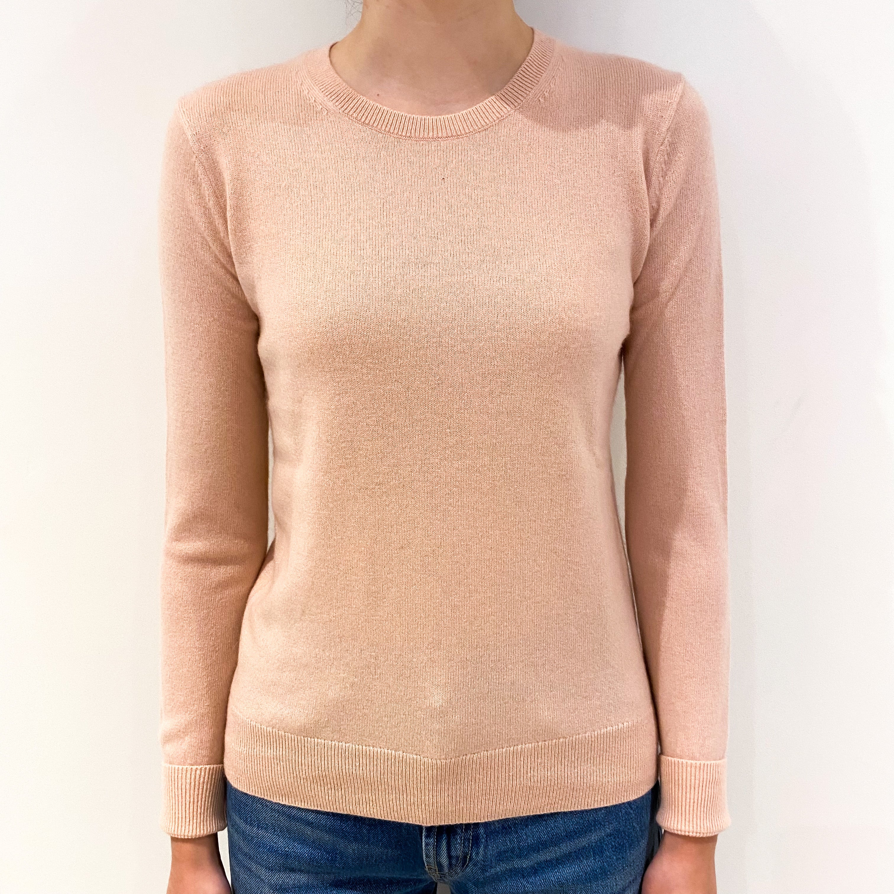Everlane Shell Pink Cashmere Crew Neck Jumper Extra Small