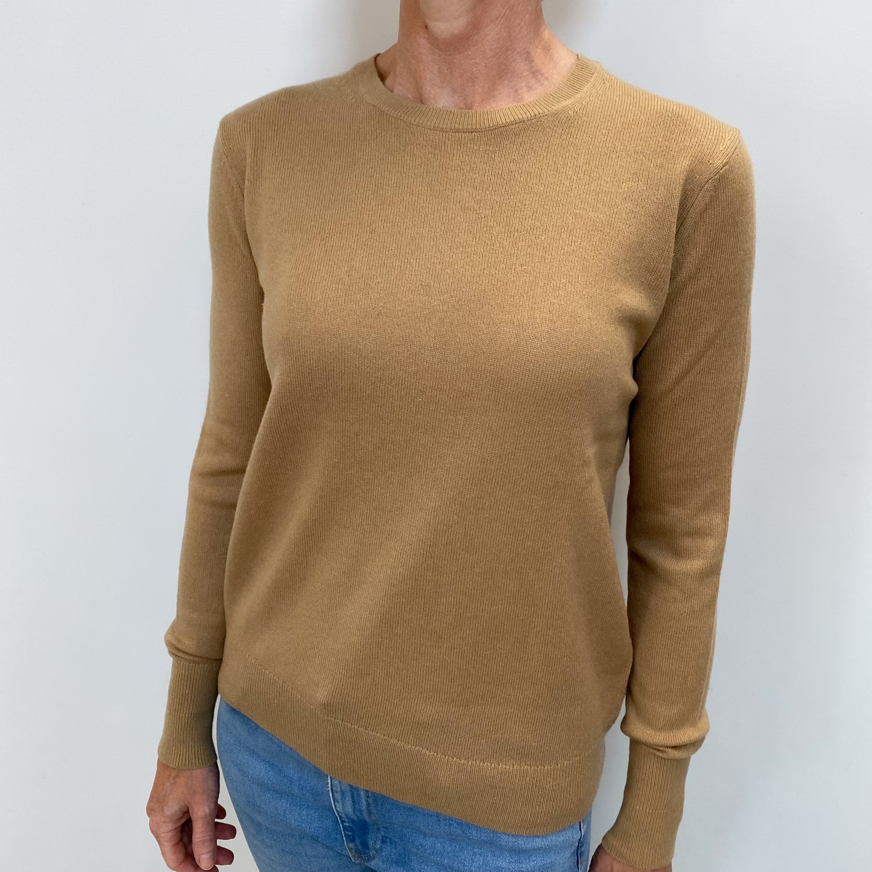 Everlane Camel Brown Cashmere Crew Neck Jumper Small