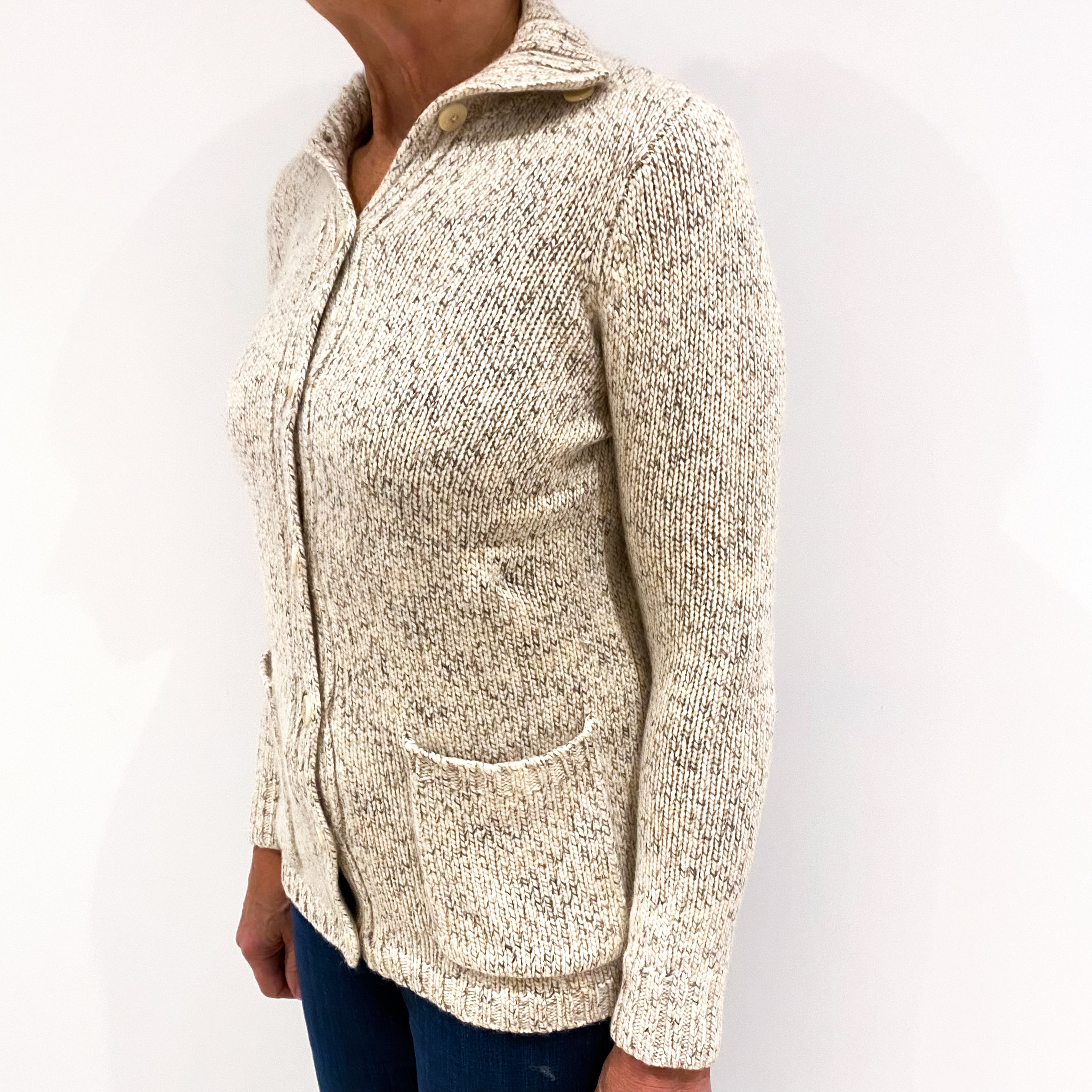 Vanilla Cream Cashmere Cardigan Medium