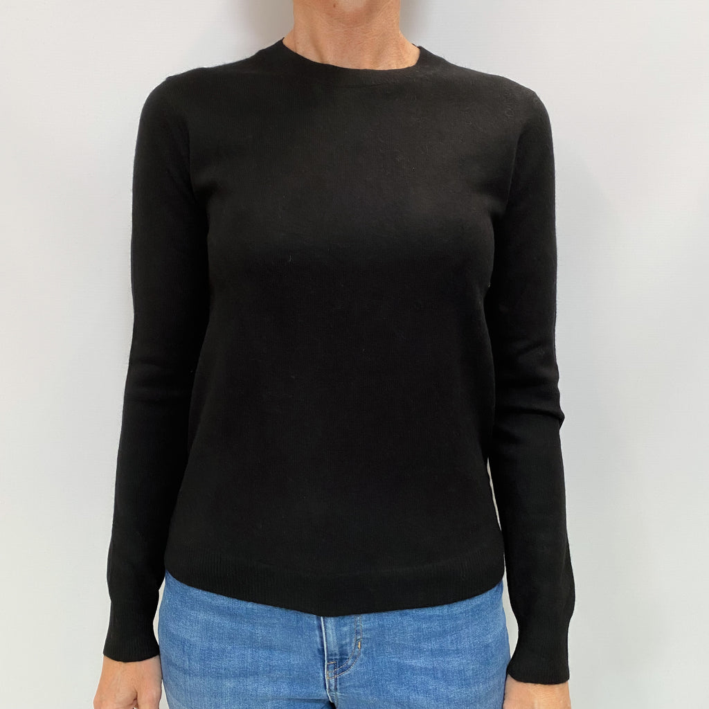 Black Cashmere Crew Neck Jumper Small
