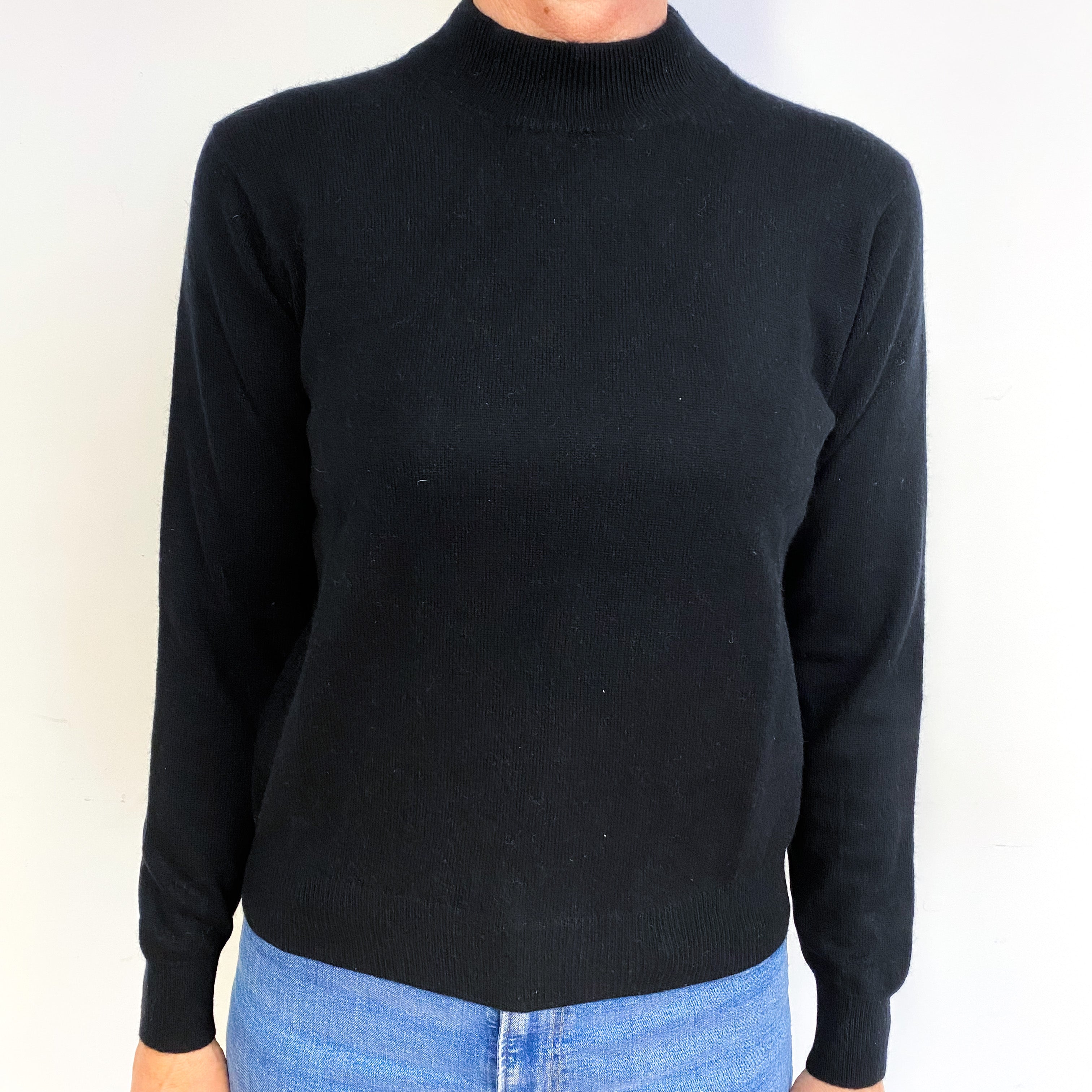 Black Cashmere Turtle Neck Jumper Medium