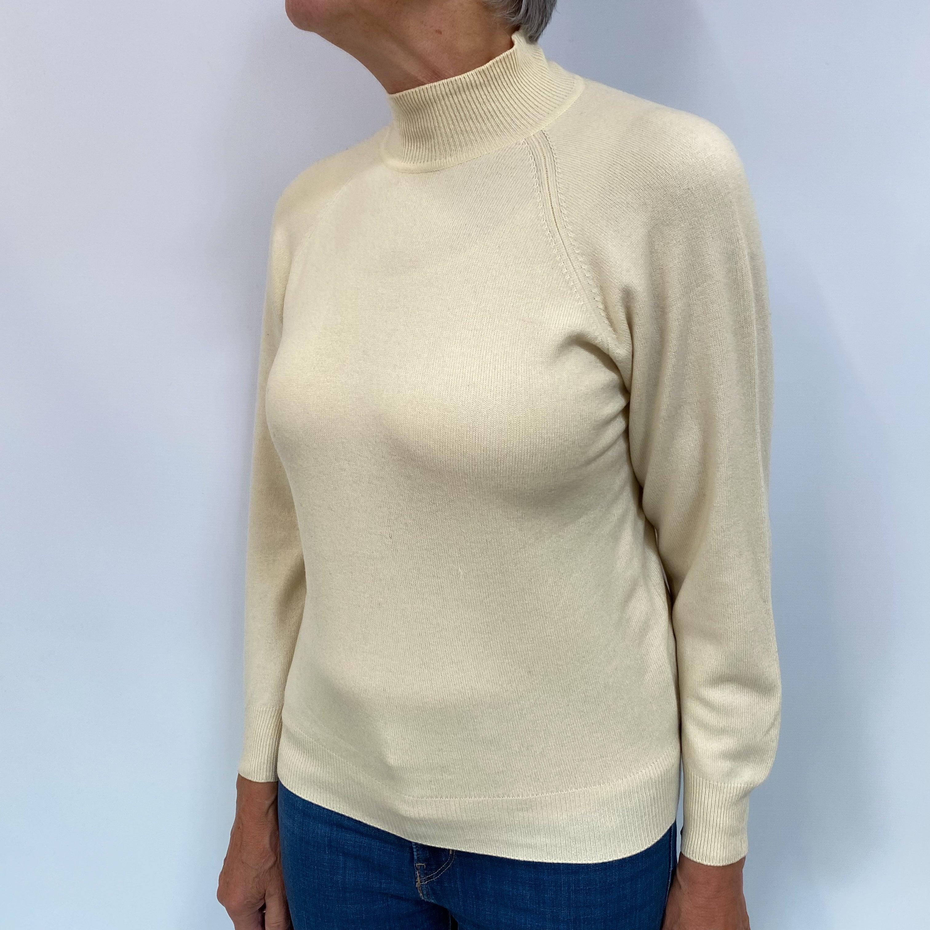 Clotted Cream Cashmere Turtle Neck Jumper Medium