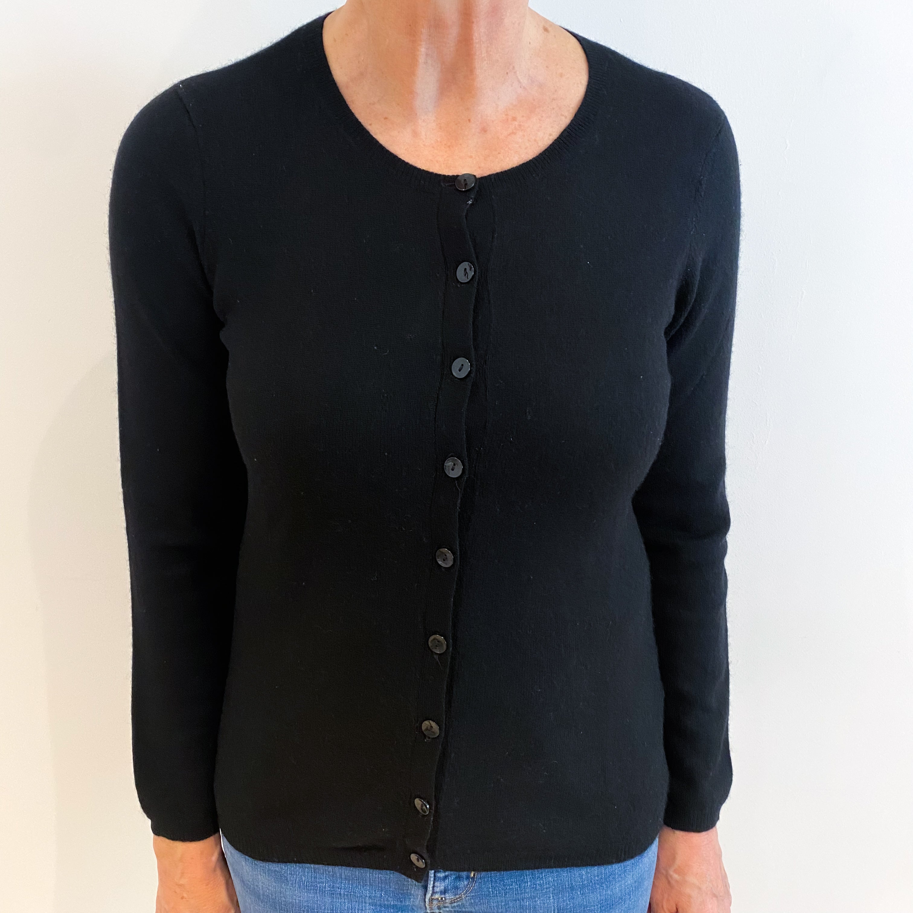 Black Cashmere Cardigan Medium