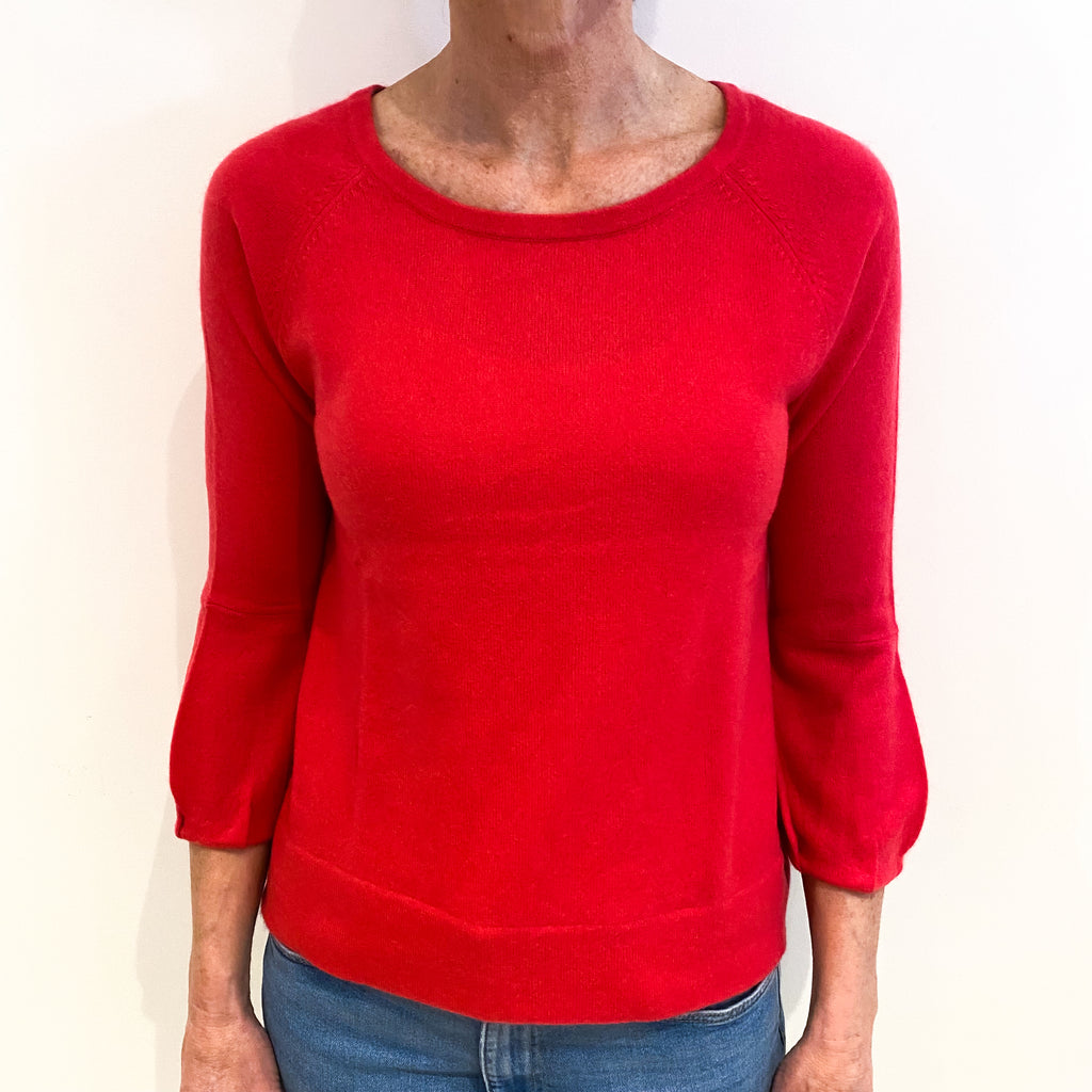 Boden Cranberry Pink Cashmere Crew Neck Jumper Small