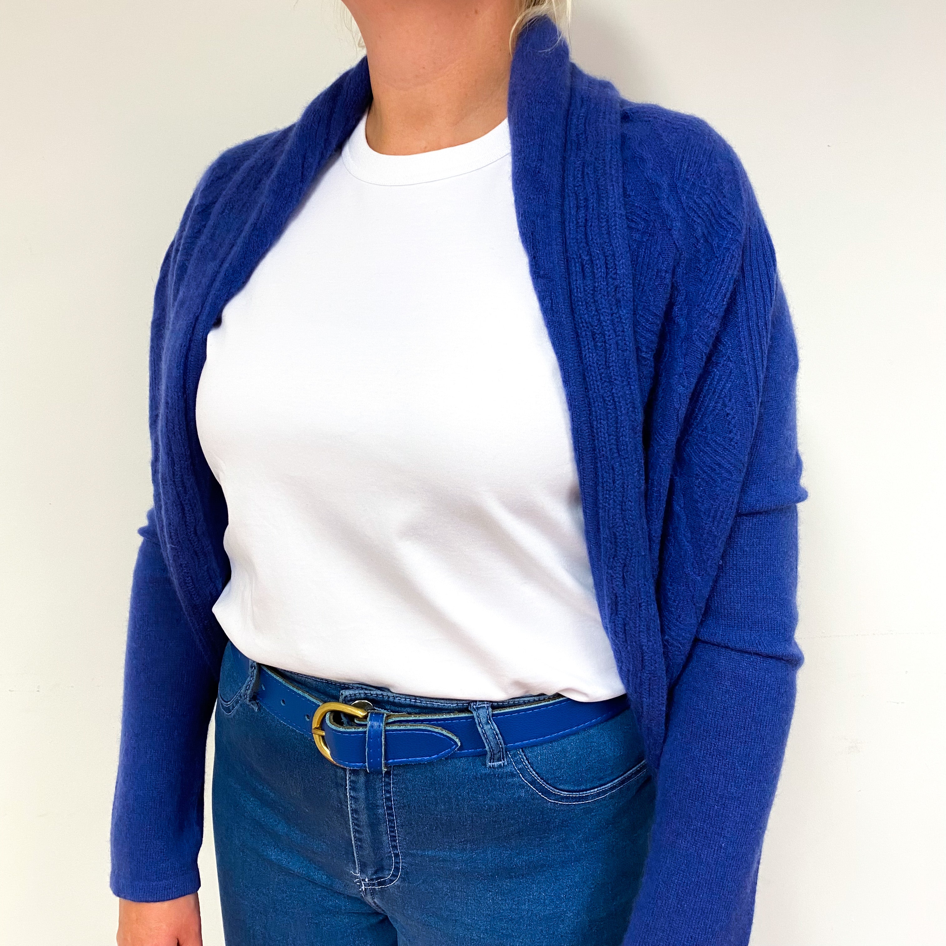 Amethyst Purple Cashmere Shrug Cardigan Large