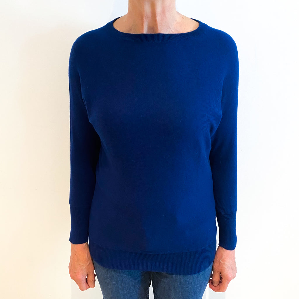 French Navy Cashmere Crew Neck Jumper Medium