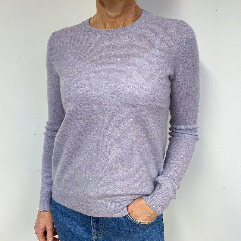 Lavender Purple Cashmere Crew Neck Jumper Medium