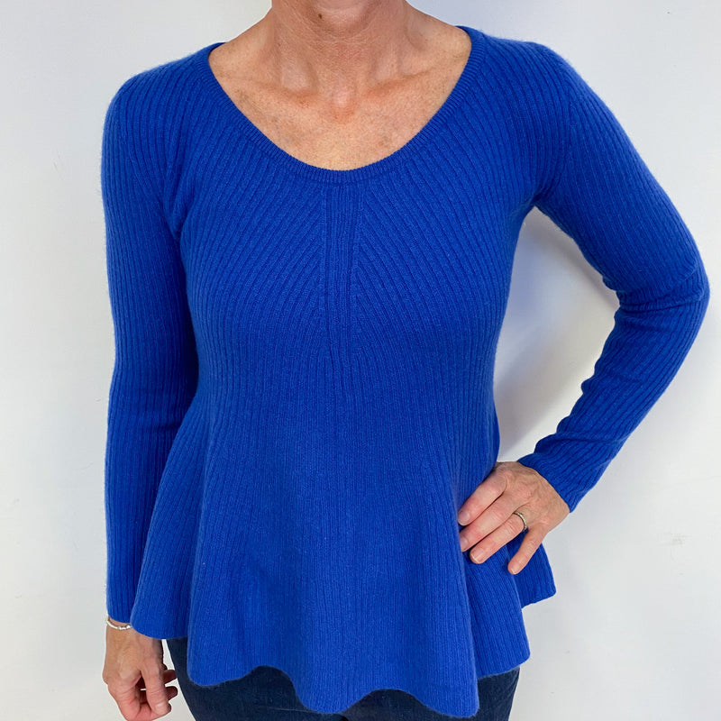 Royal Blue Floaty Cashmere Crew Neck Jumper