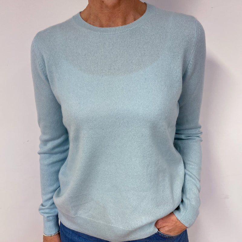 Mint Green Cashmere Crew Neck Jumper