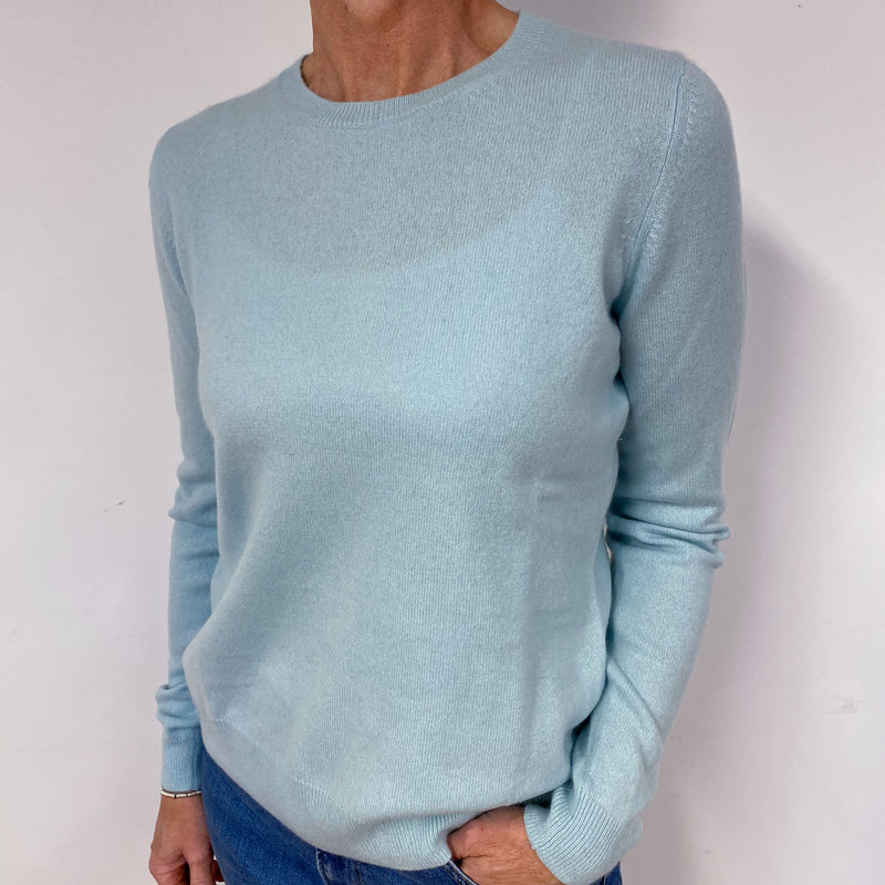 Mint Green Cashmere Crew Neck Jumper