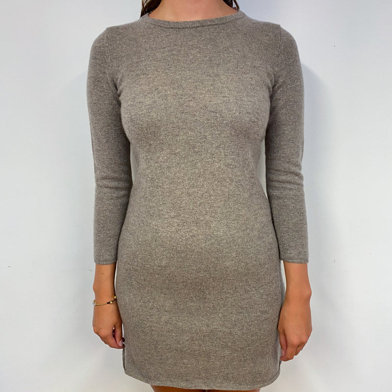 Taupe Brown Cashmere Pencil Dress